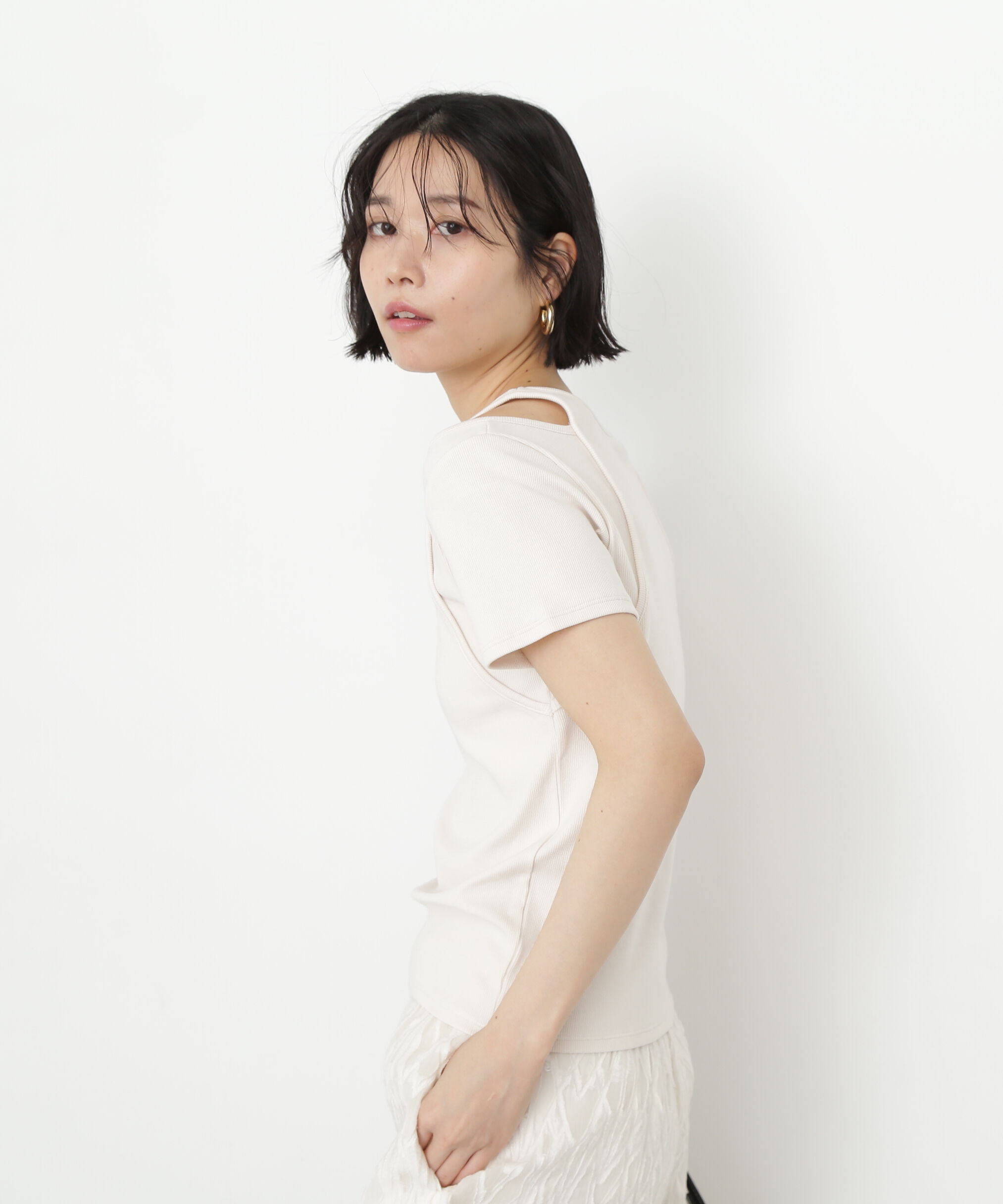  「タンクレイヤード風カットソー」|Tシャツ・カットソー|