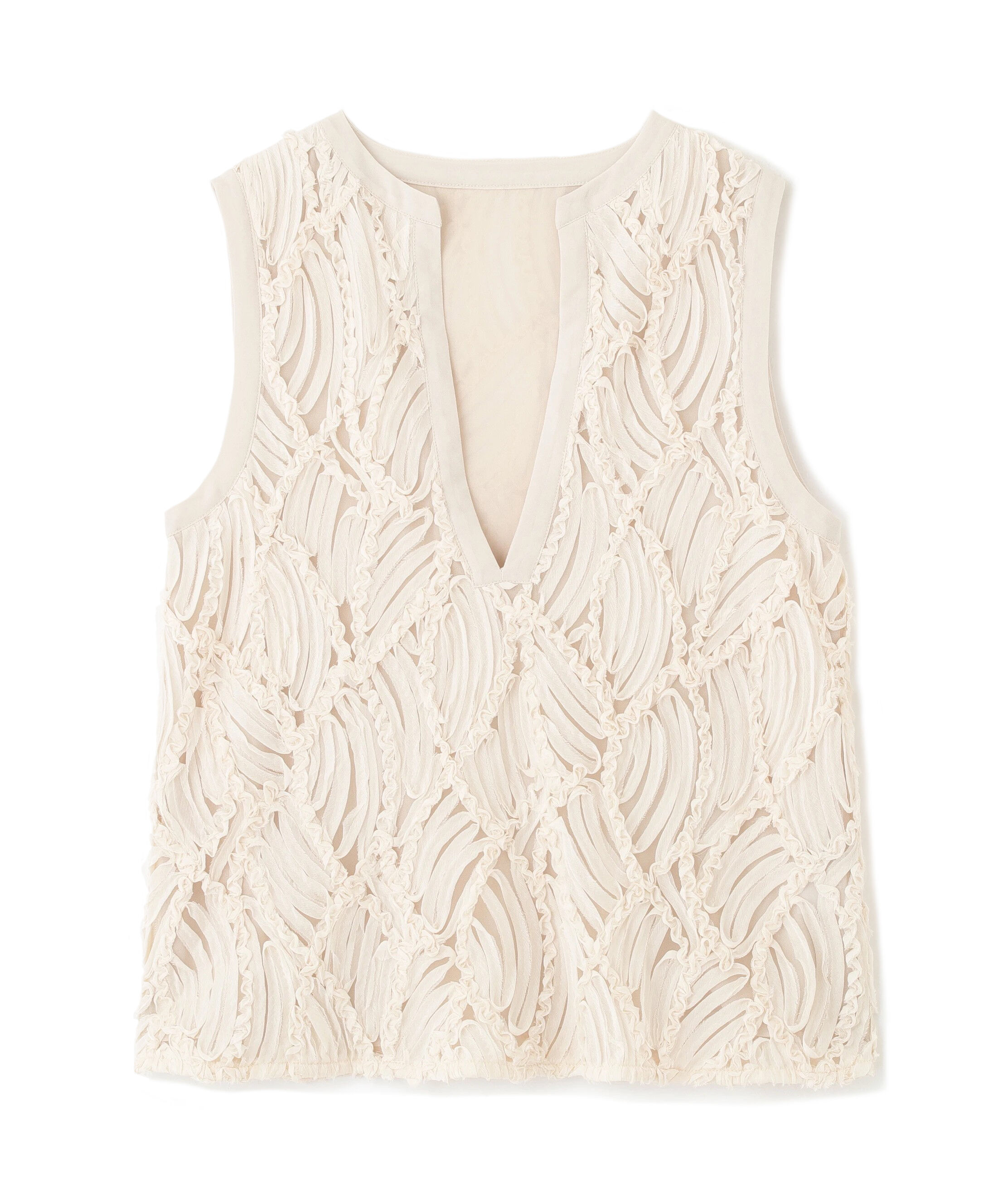  「レース刺繍ベスト」|シャツ・ブラウス|