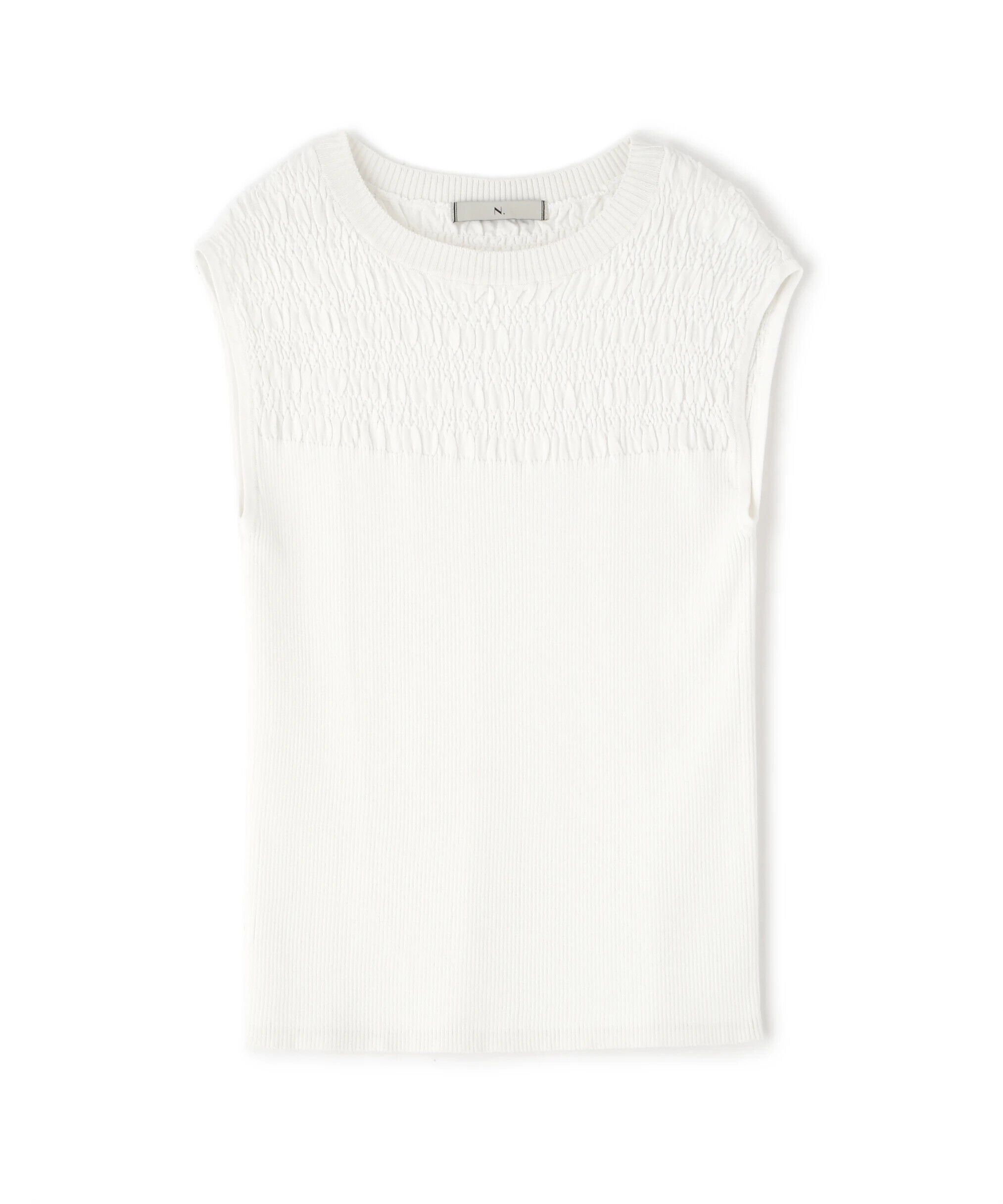  「シャーリングフレンチスリーブニット」|ニット・セーター|