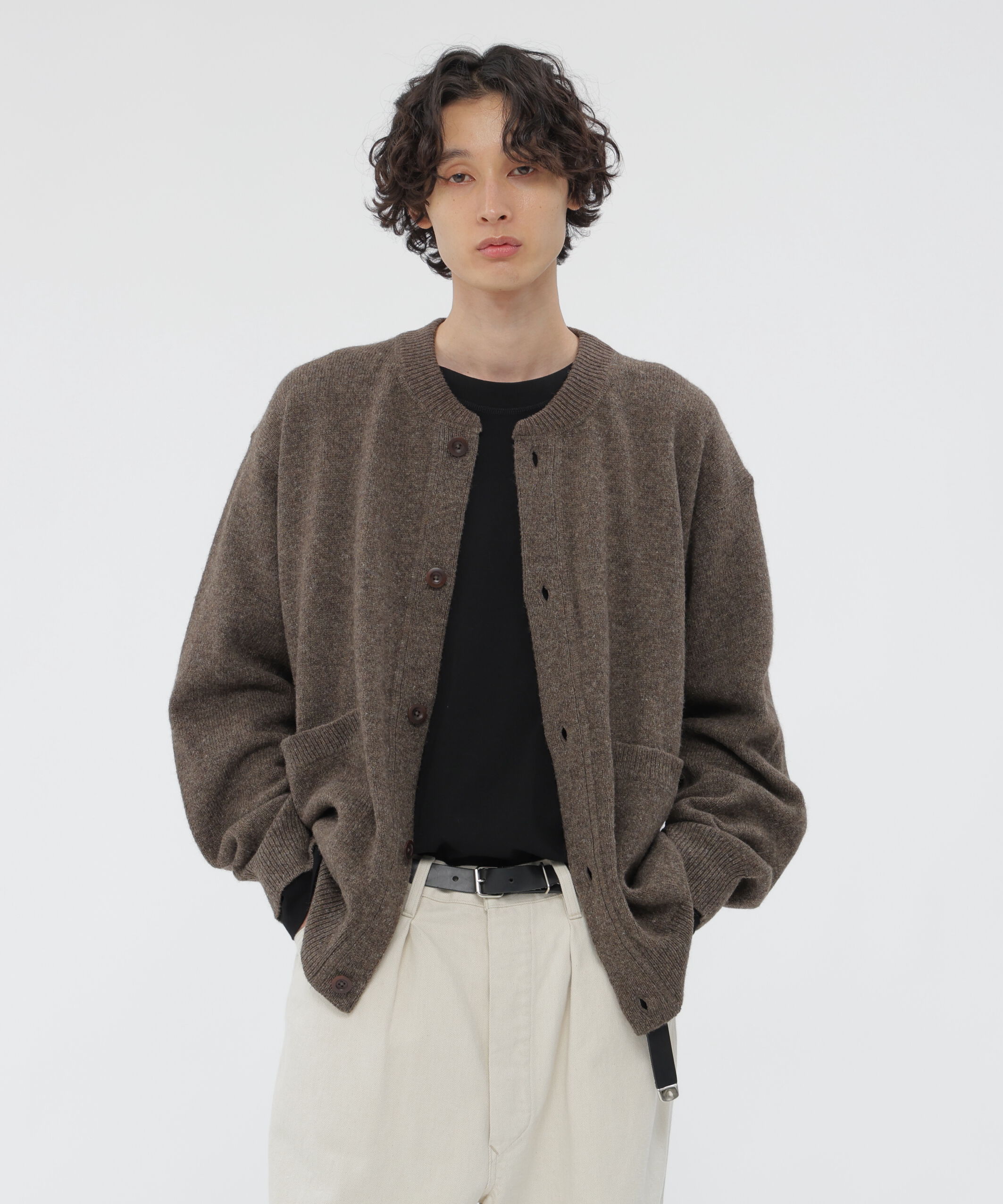 MHL.「FINE SHETLAND KNITWEAR」|ニット・セーター|BROWN