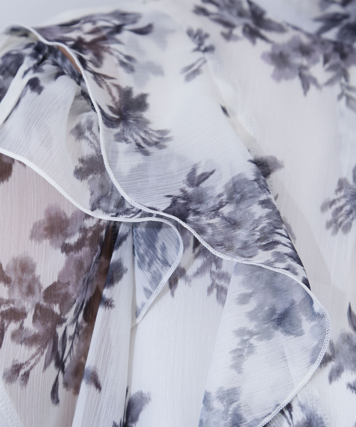  「2wayフリルショルダープリントブラウス」|シャツ・ブラウス|