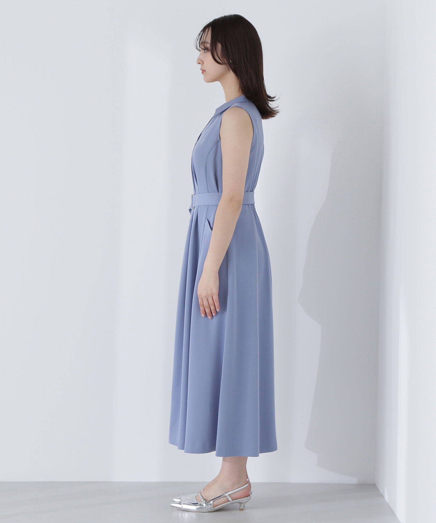  「ベルテッドシャツワンピース」|ワンピース|