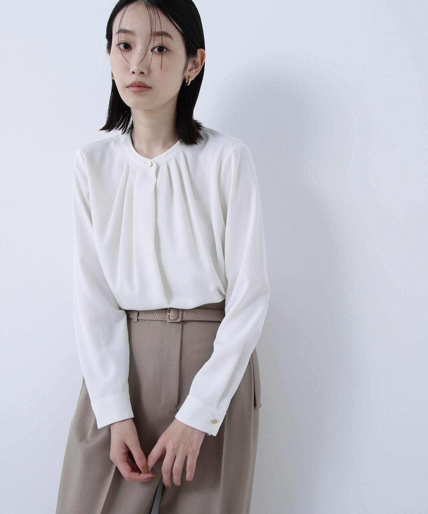  「フロントタックブラウス」|シャツ・ブラウス|