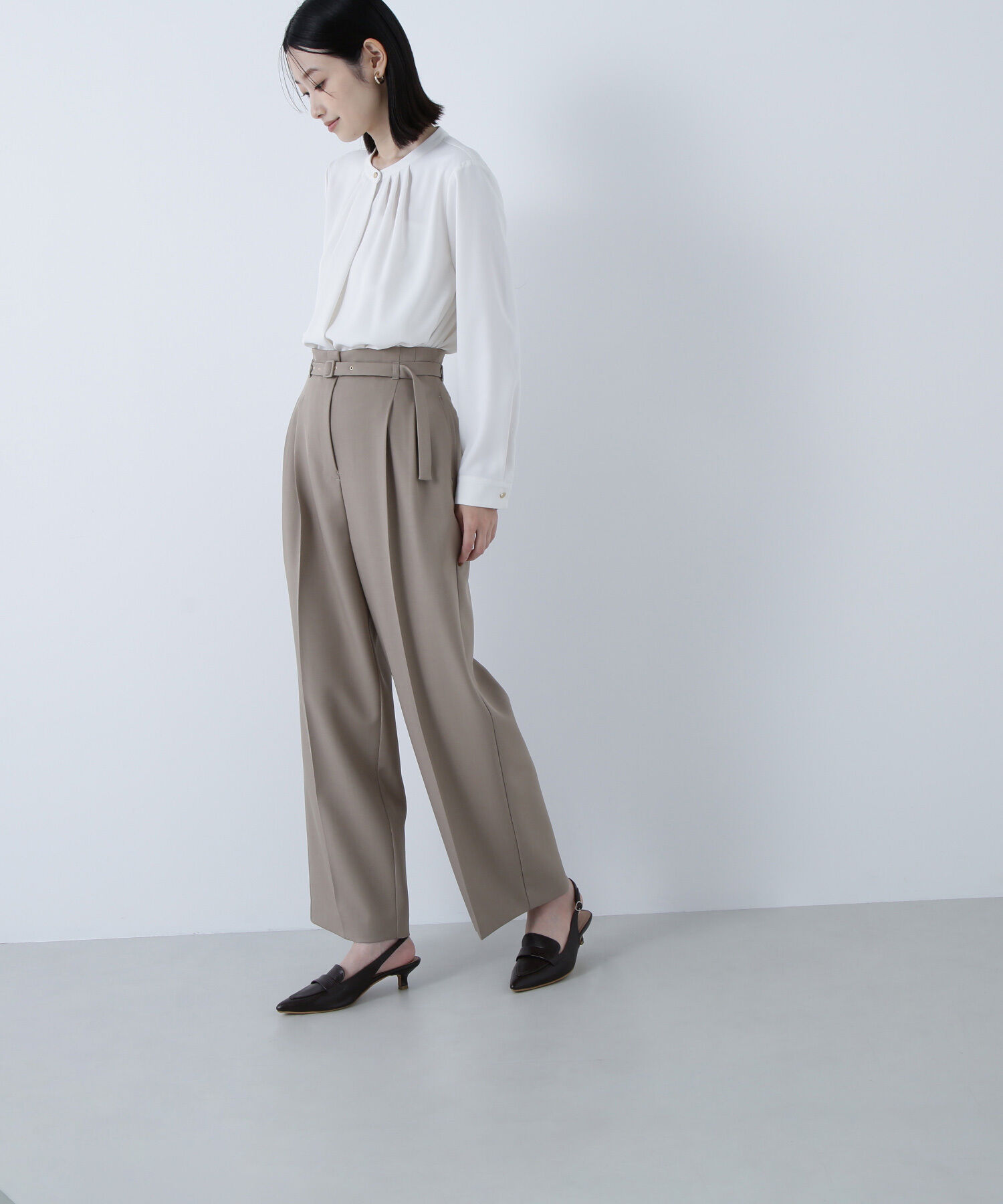  「フロントタックブラウス」|シャツ・ブラウス|