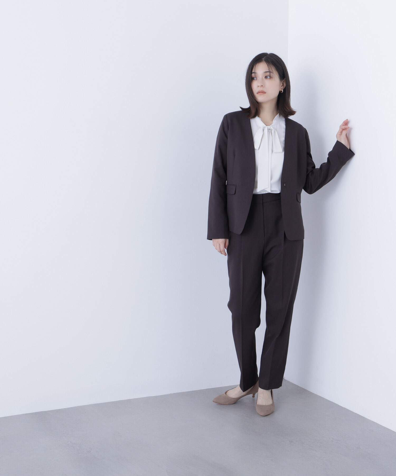  「パウダリーツイルセットアップシリーズ ノーカラージャケット」|その他|