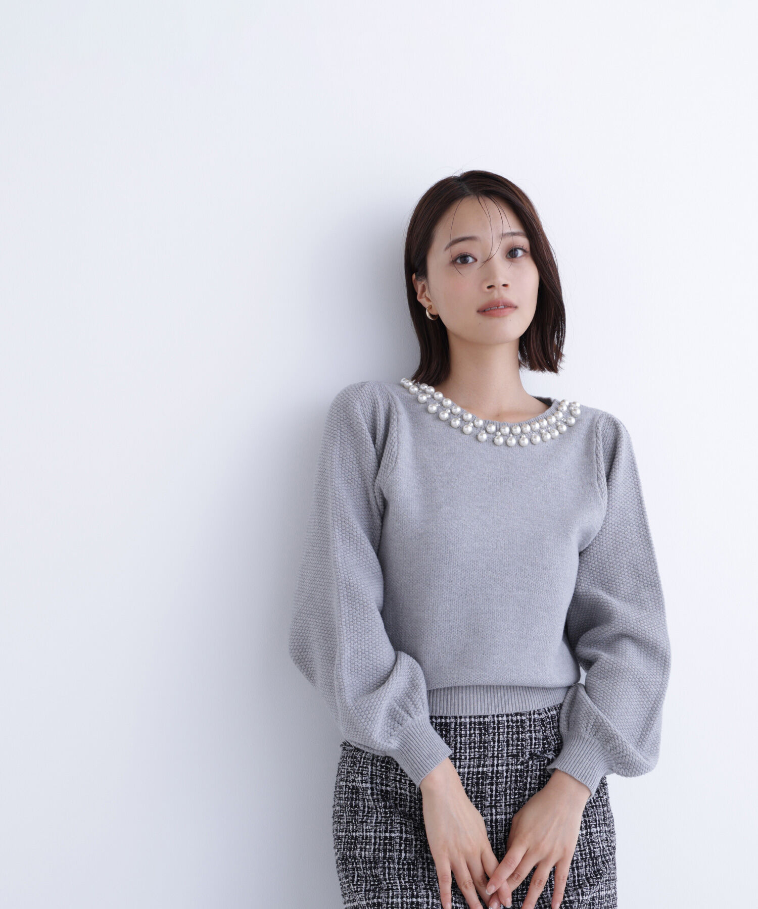  「パールネックニット」|ニット・セーター|