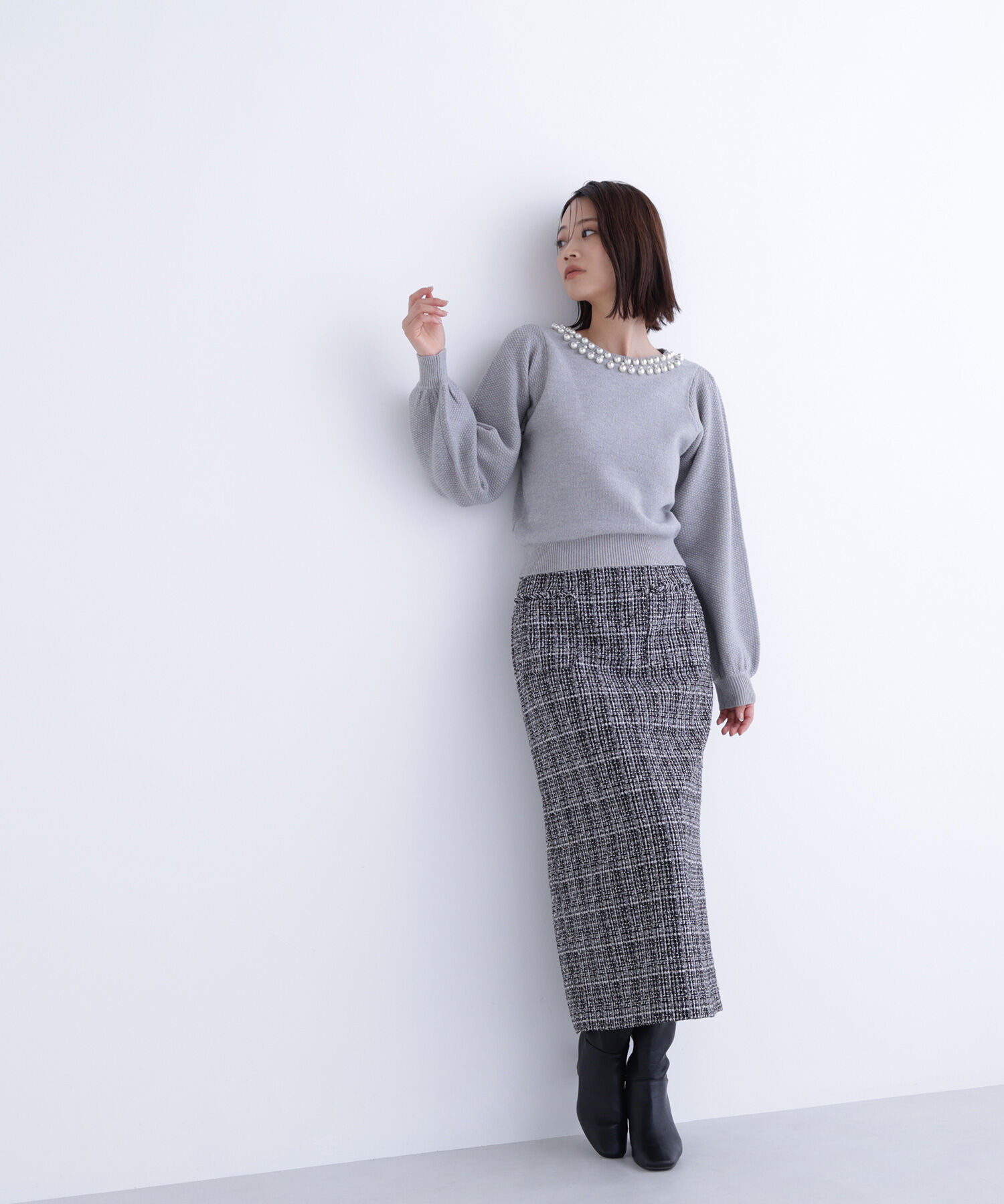  「パールネックニット」|ニット・セーター|