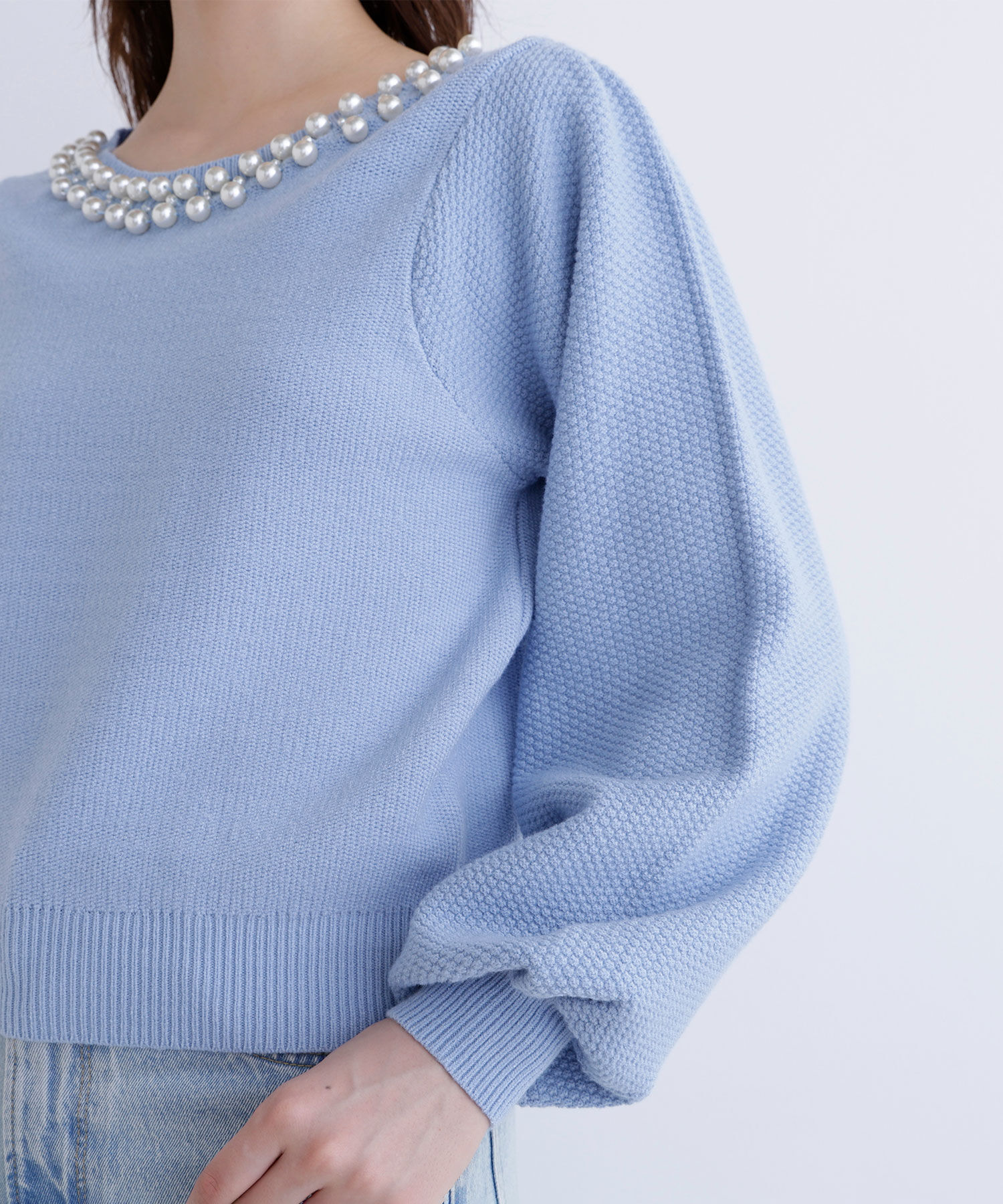  「パールネックニット」|ニット・セーター|