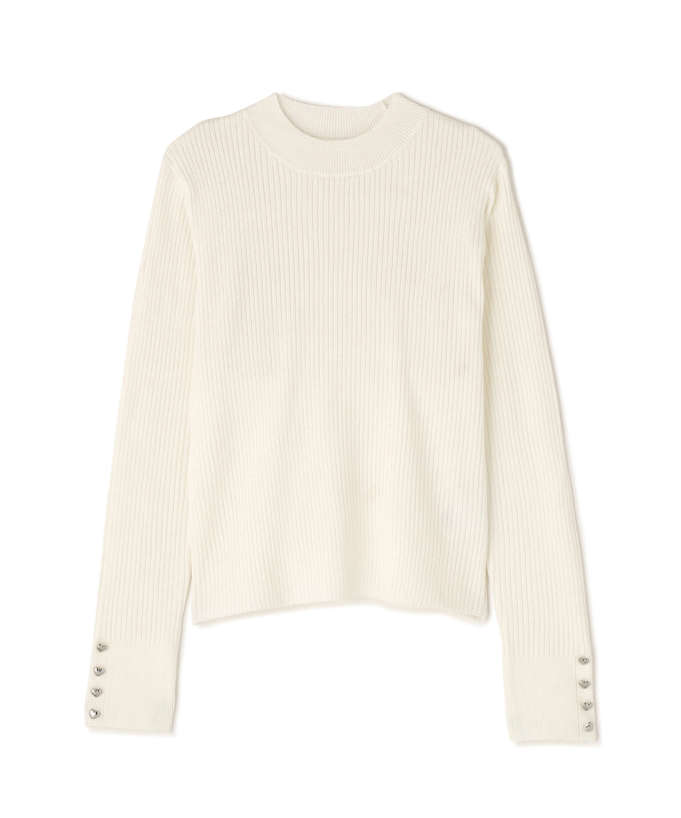  「ハートボタンカフスニット」|ニット・セーター|