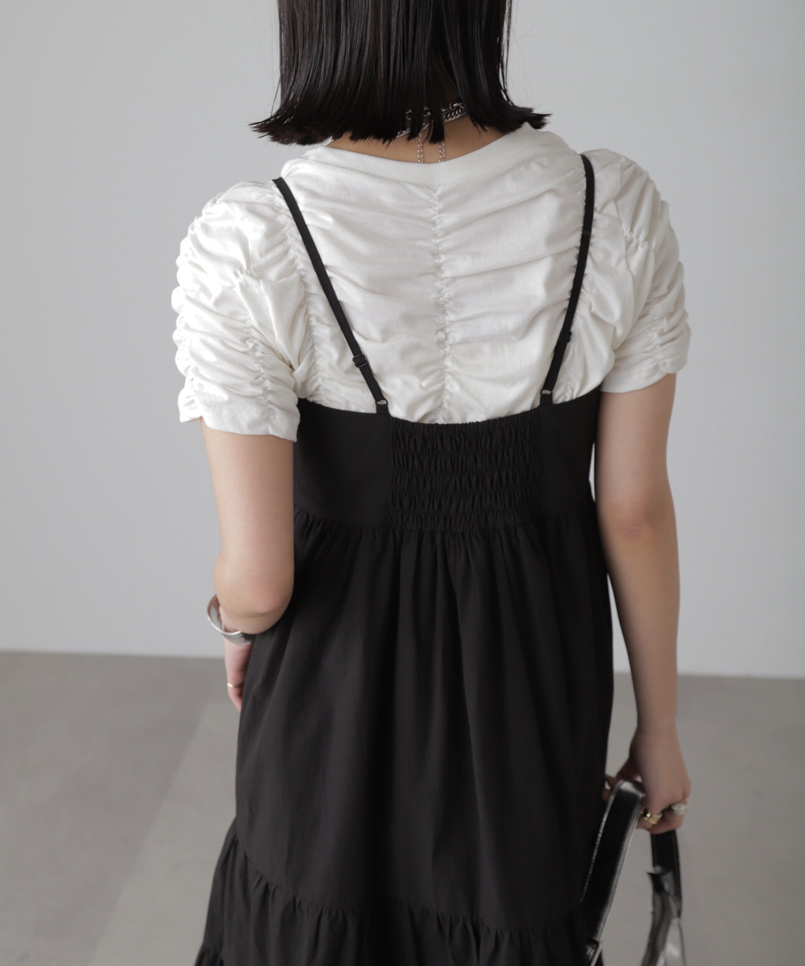  「コットンティアードキャミソールワンピース」|ワンピース|