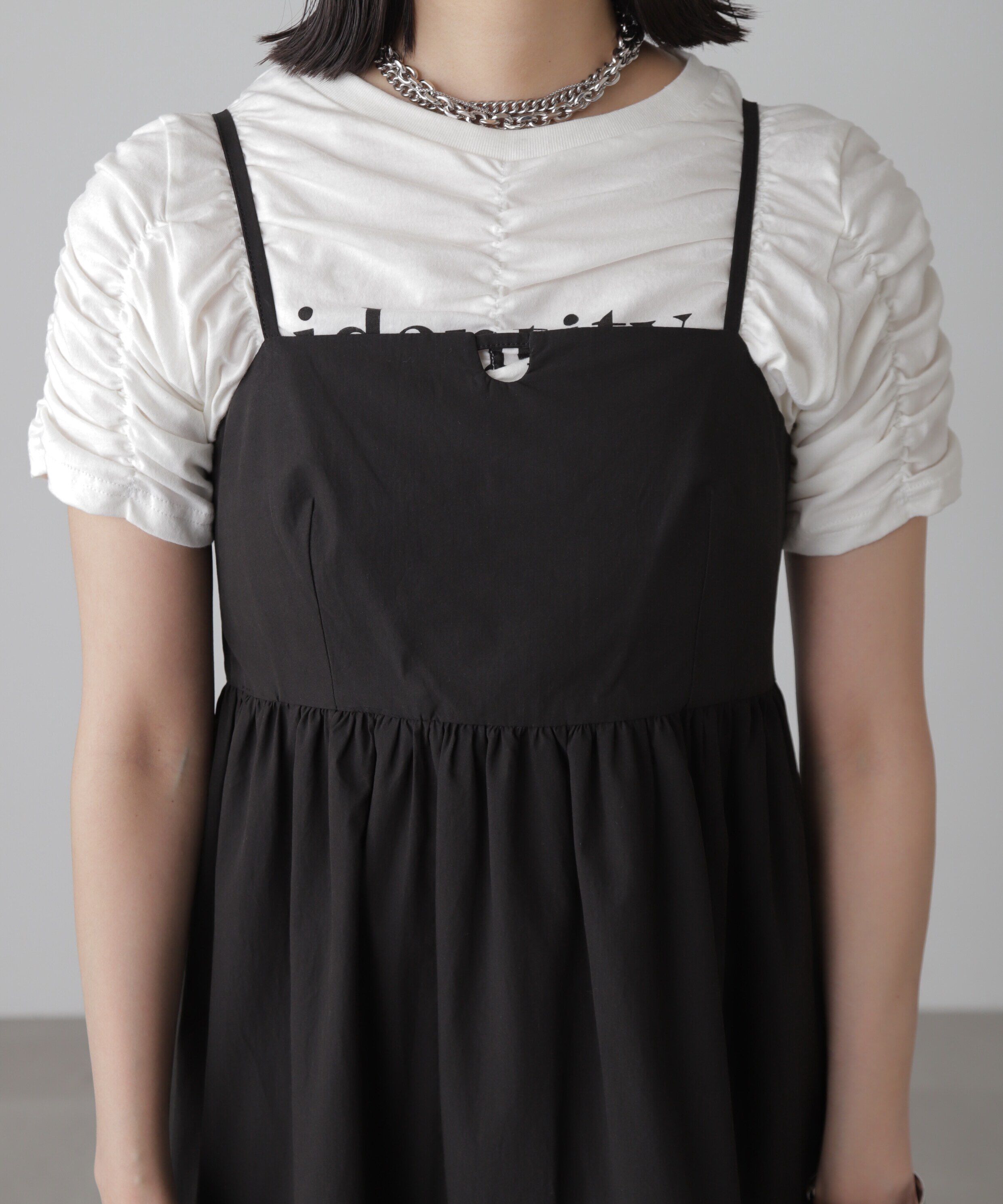  「コットンティアードキャミソールワンピース」|ワンピース|