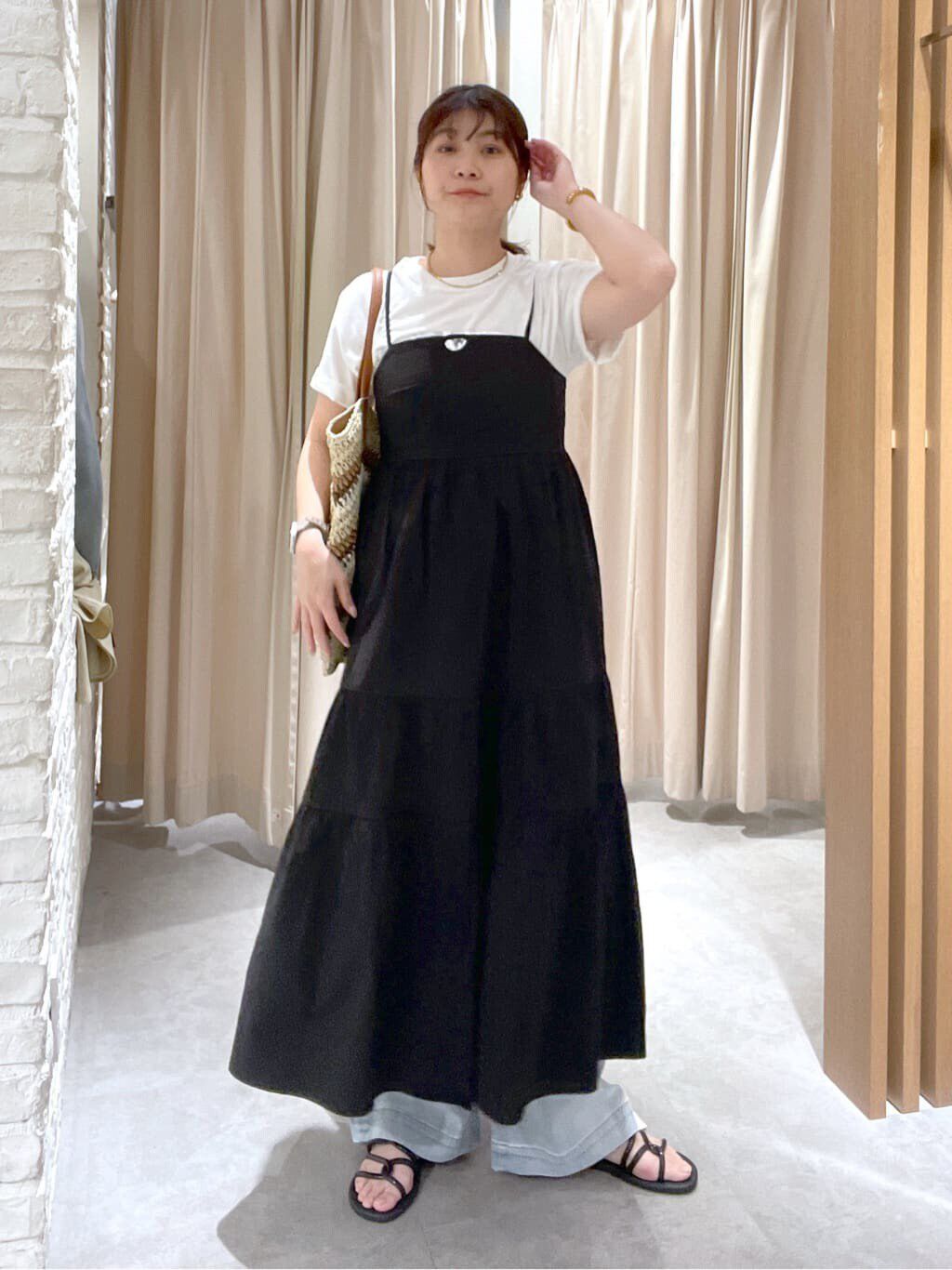  「コットンティアードキャミソールワンピース」|ワンピース|