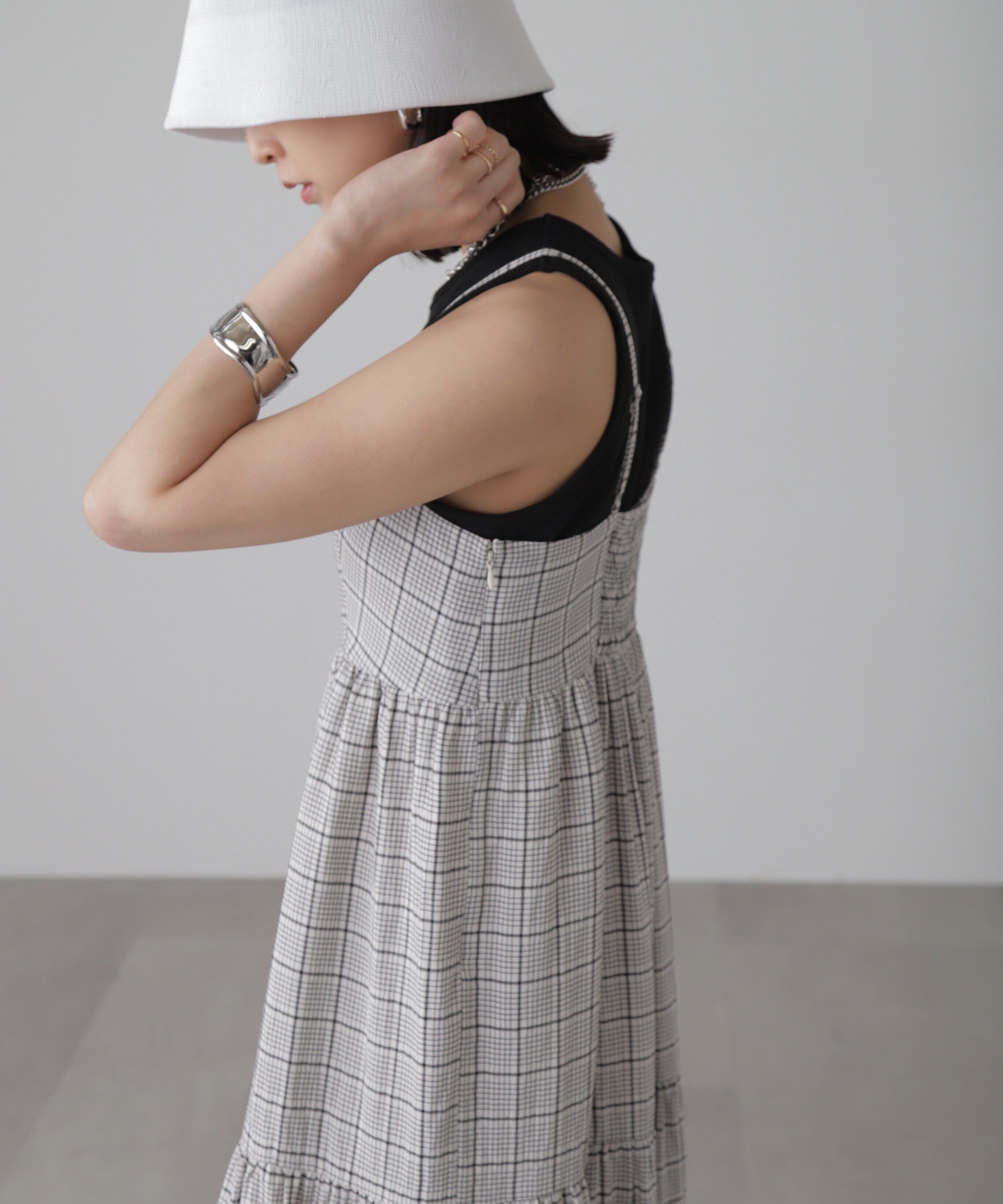  「コットンティアードキャミソールワンピース」|ワンピース|