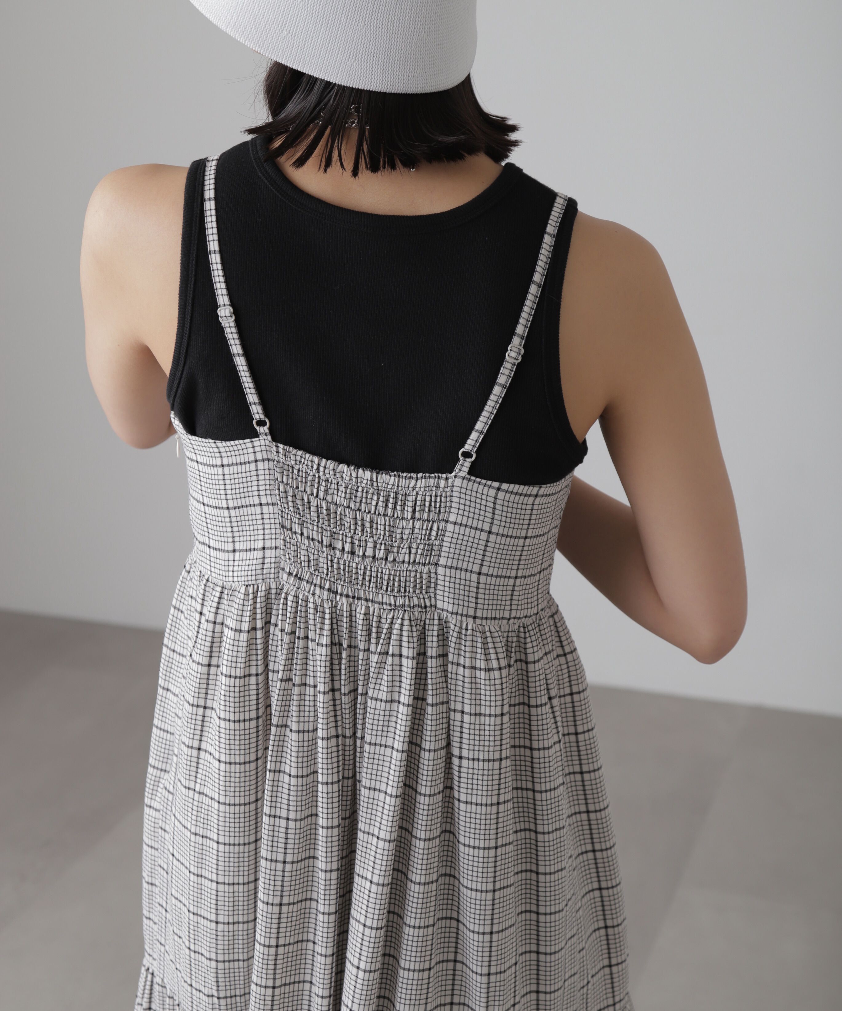  「コットンティアードキャミソールワンピース」|ワンピース|