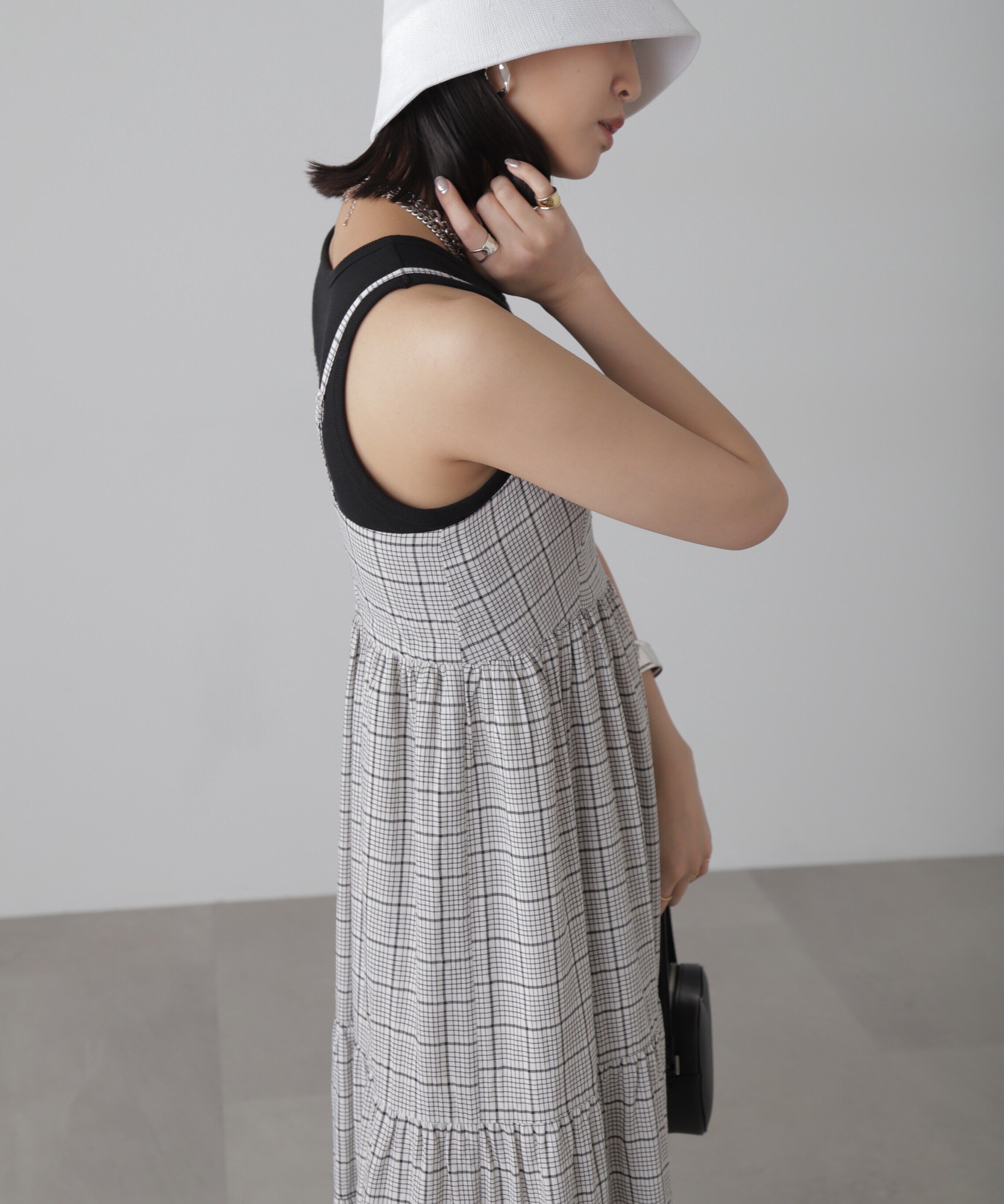  「コットンティアードキャミソールワンピース」|ワンピース|