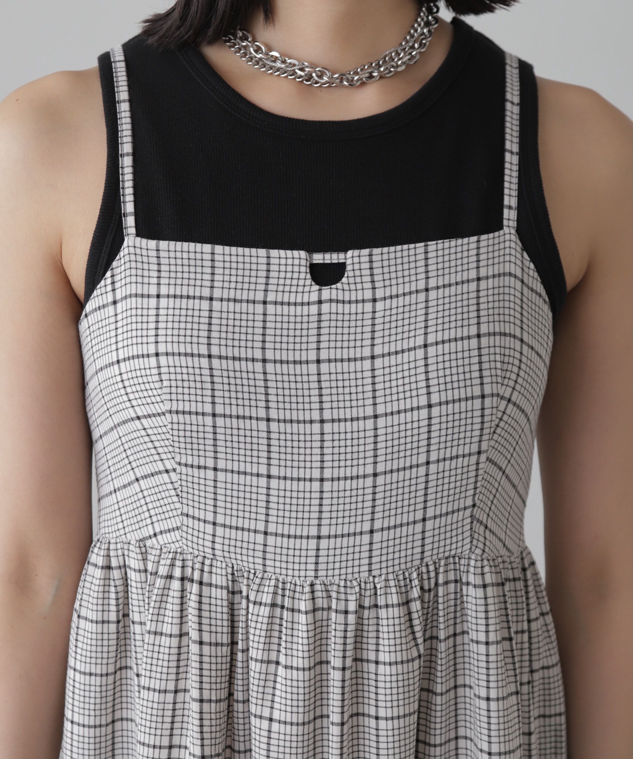  「コットンティアードキャミソールワンピース」|ワンピース|