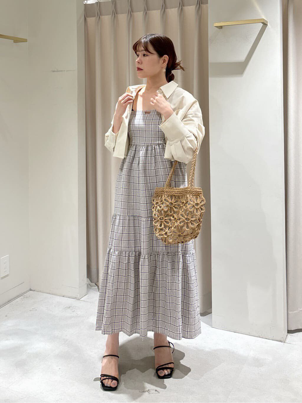  「コットンティアードキャミソールワンピース」|ワンピース|