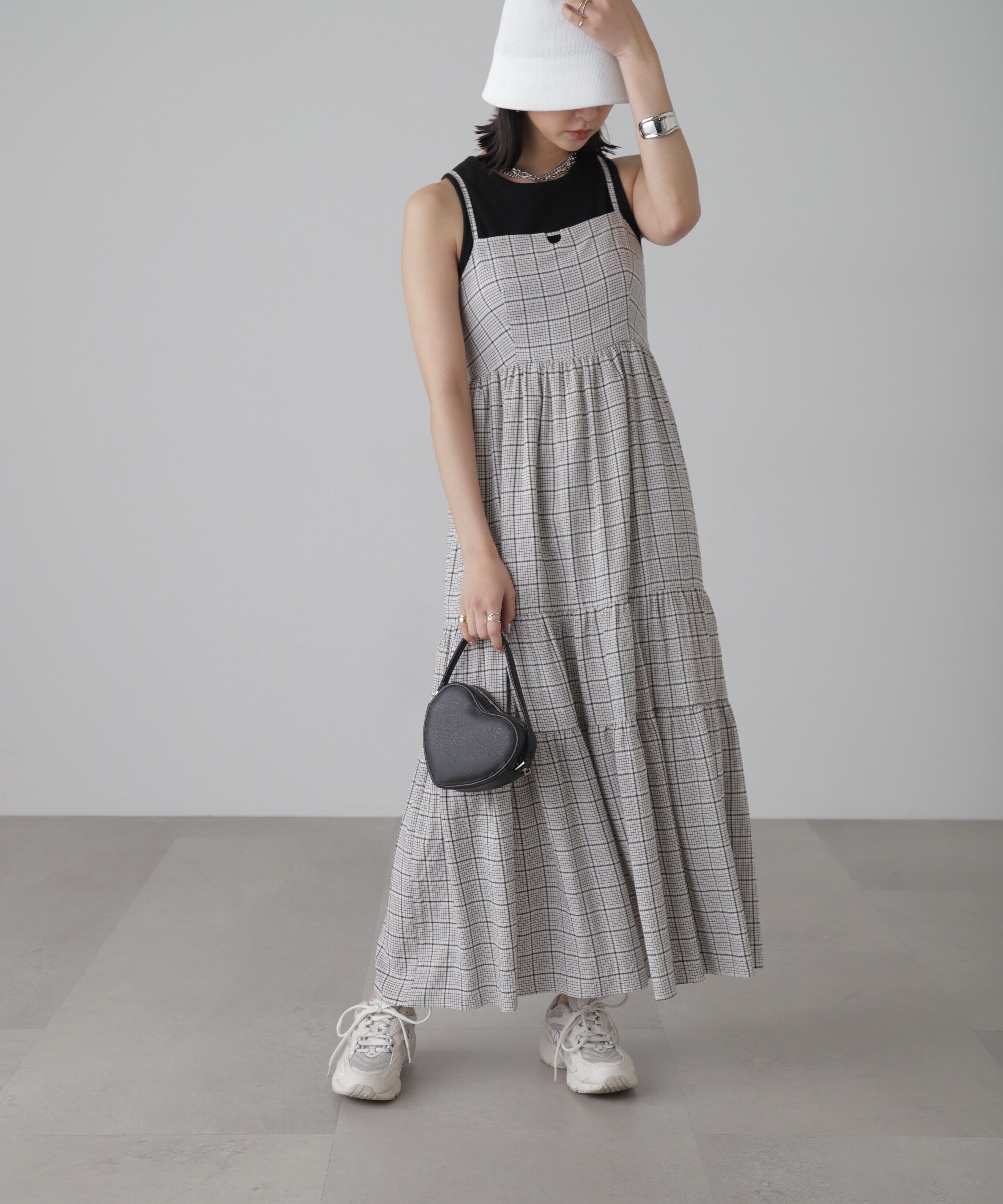  「コットンティアードキャミソールワンピース」|ワンピース|