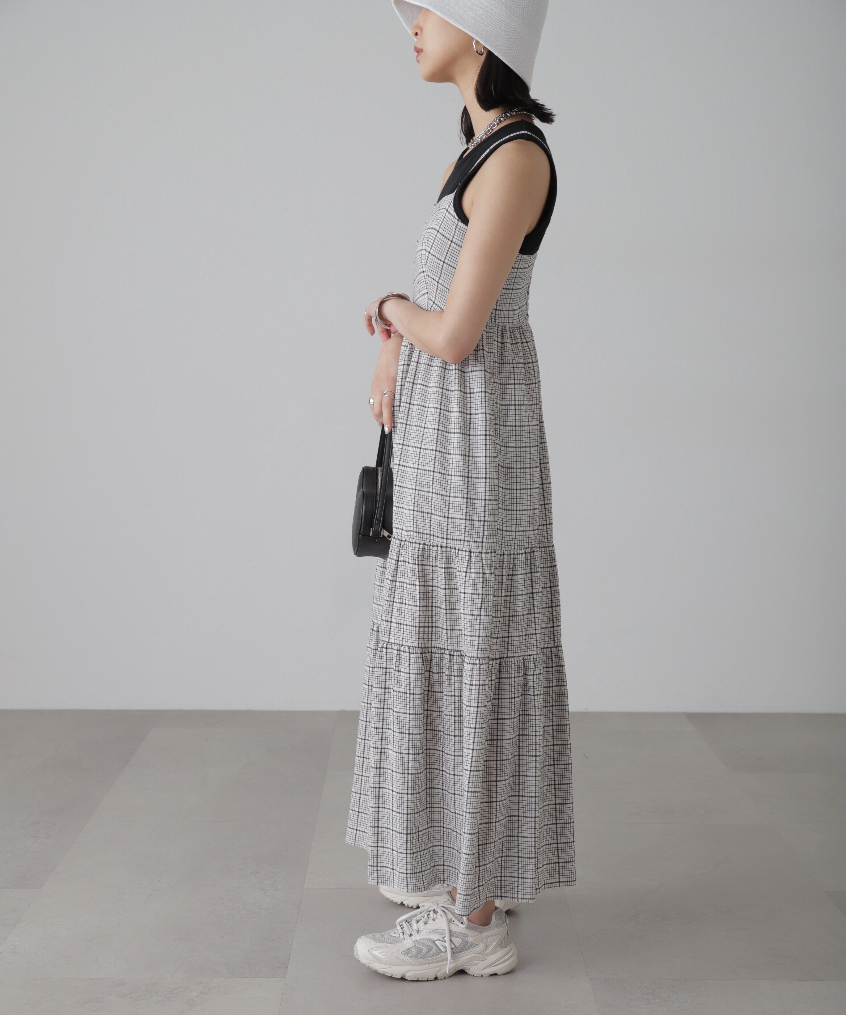  「コットンティアードキャミソールワンピース」|ワンピース|