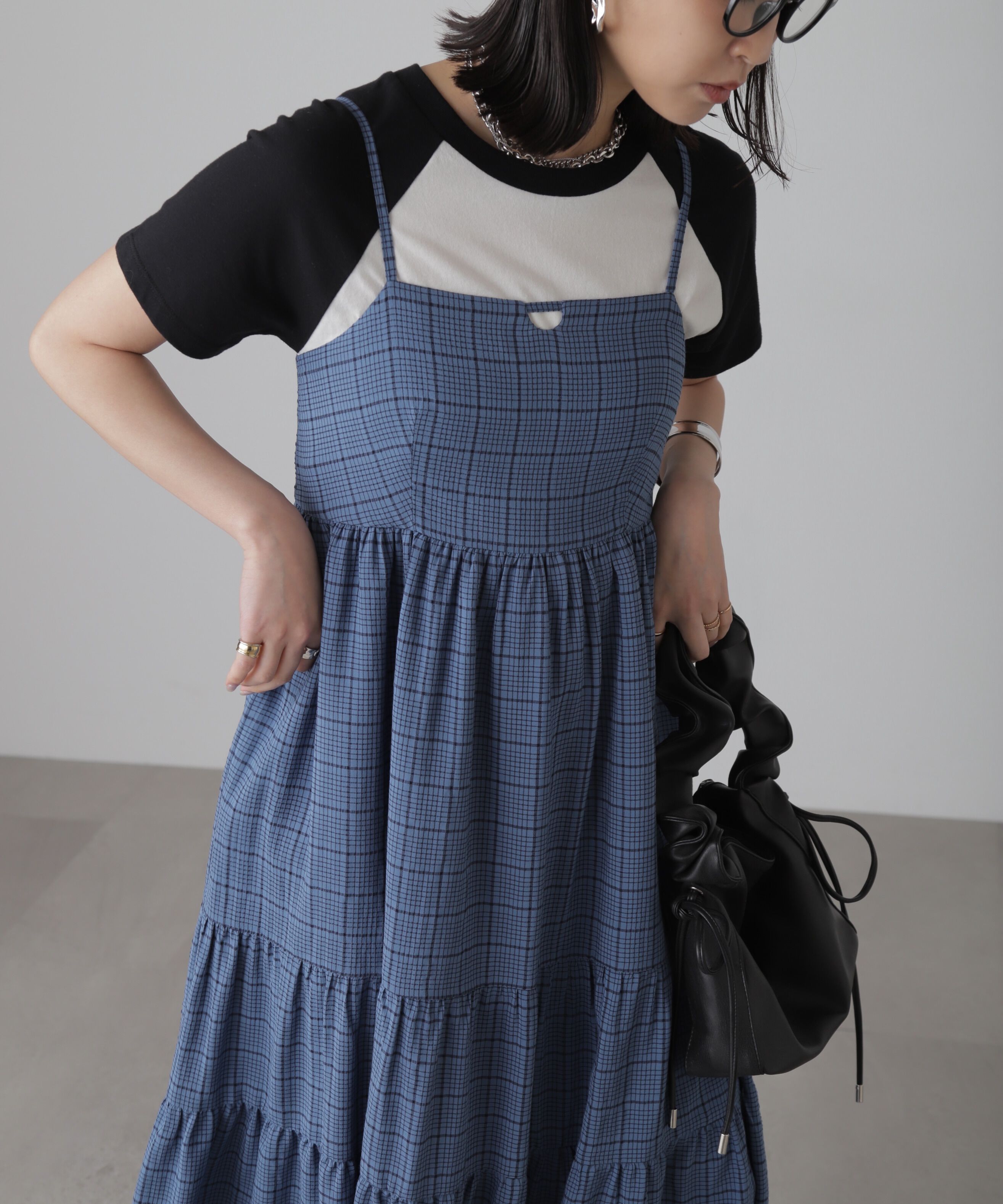  「コットンティアードキャミソールワンピース」|ワンピース|