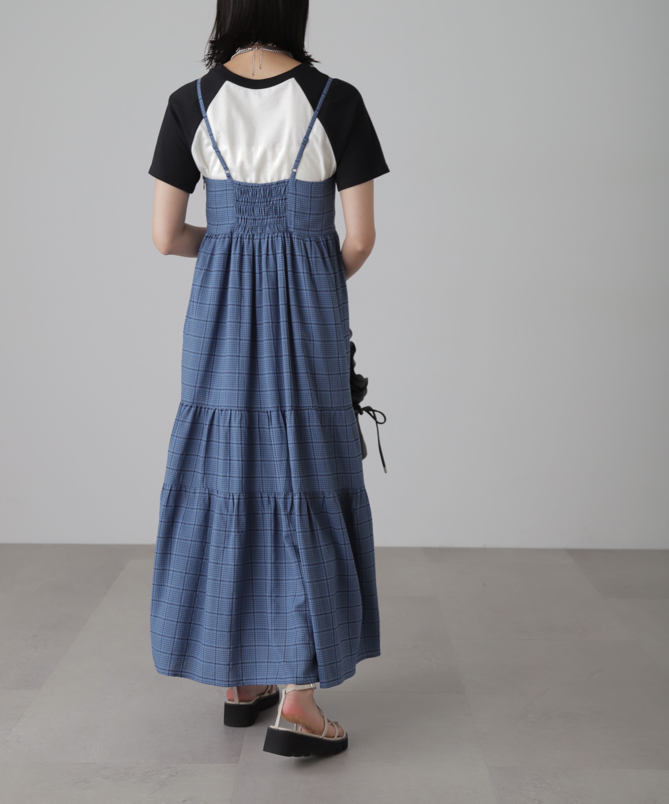  「コットンティアードキャミソールワンピース」|ワンピース|