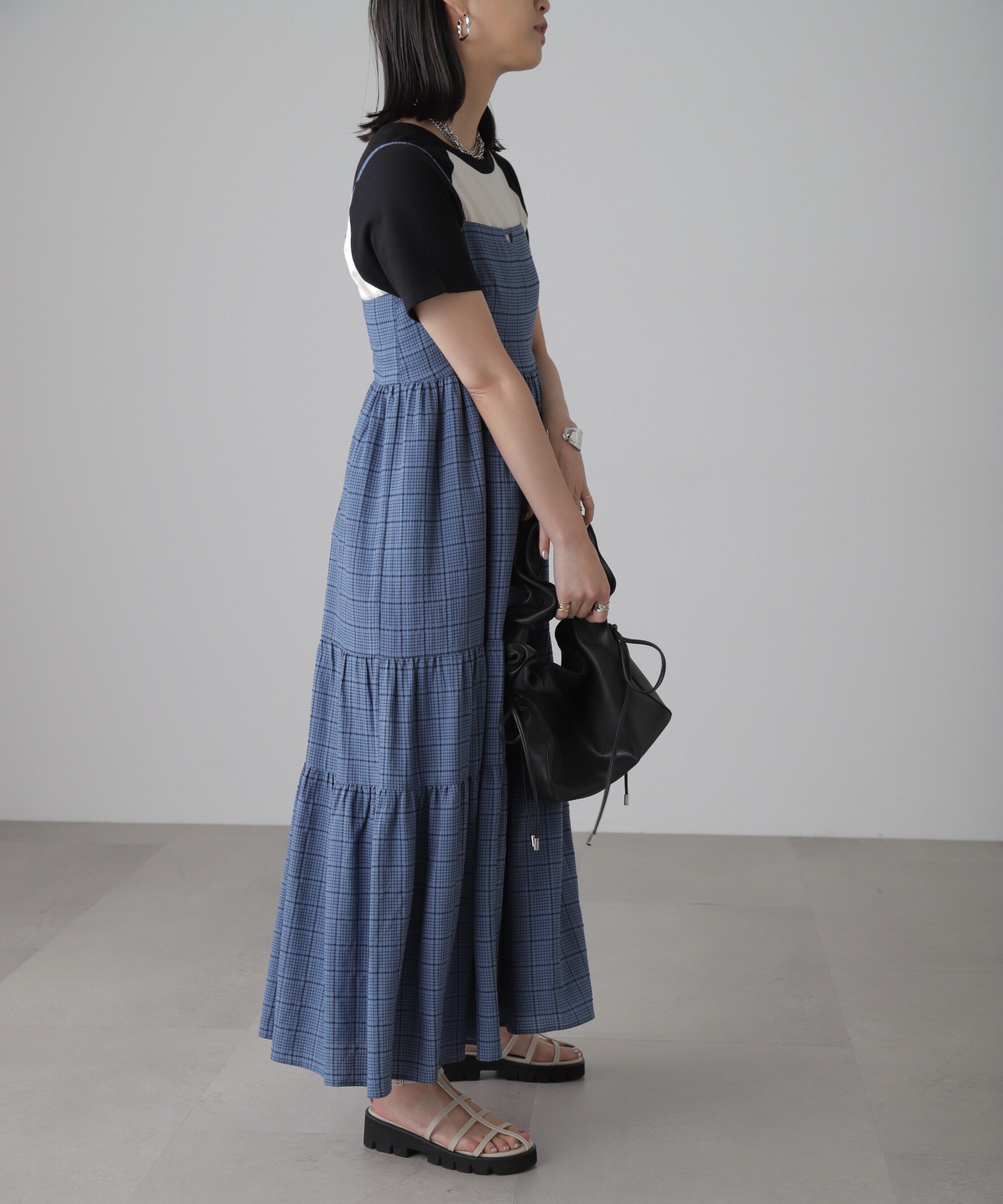  「コットンティアードキャミソールワンピース」|ワンピース|