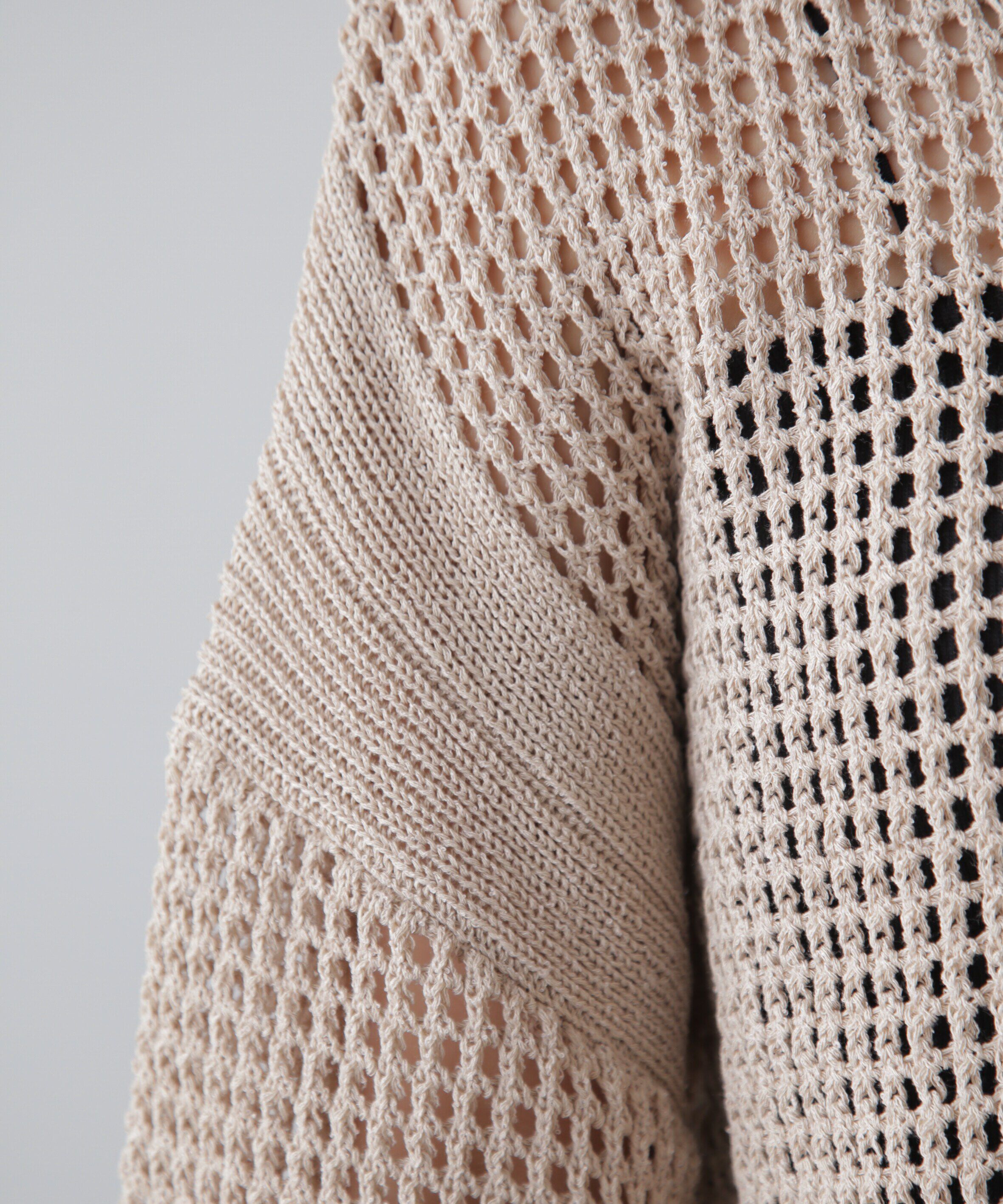  「前後2Wayメッシュニットカーディガン」|ニット・セーター|