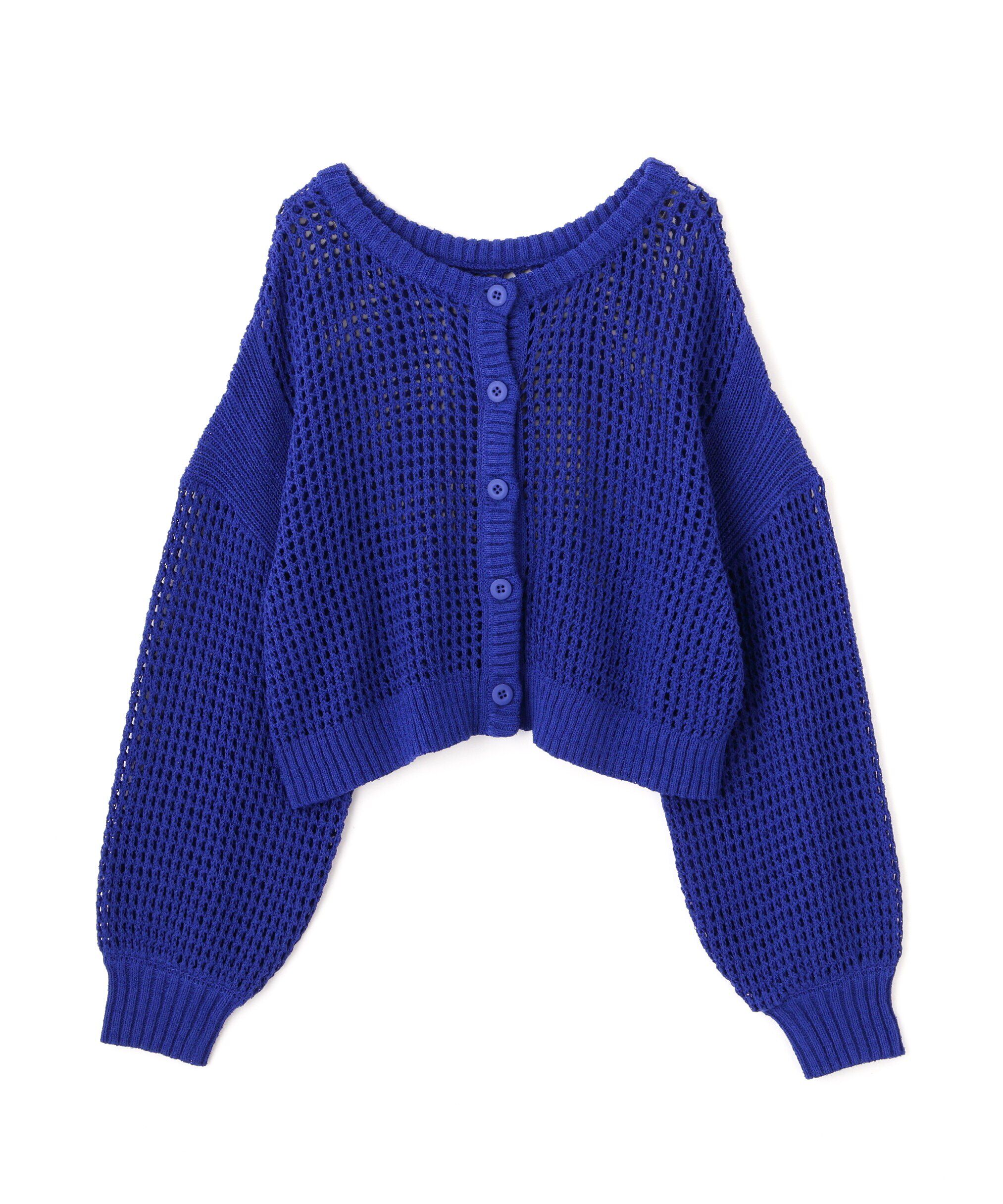  「前後2Wayメッシュニットカーディガン」|ニット・セーター|