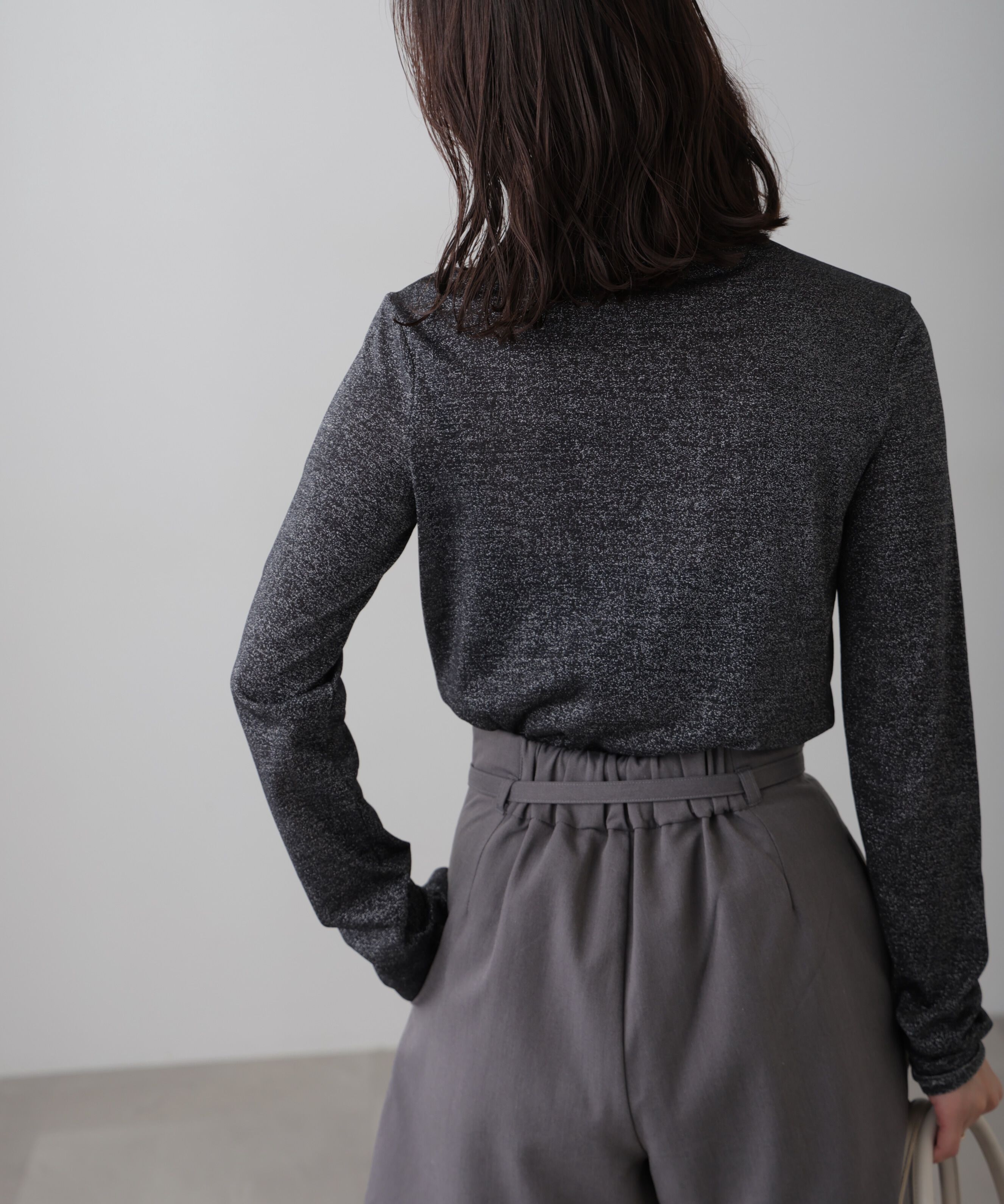  「シアーラメハイネックカットソー」|Tシャツ・カットソー|