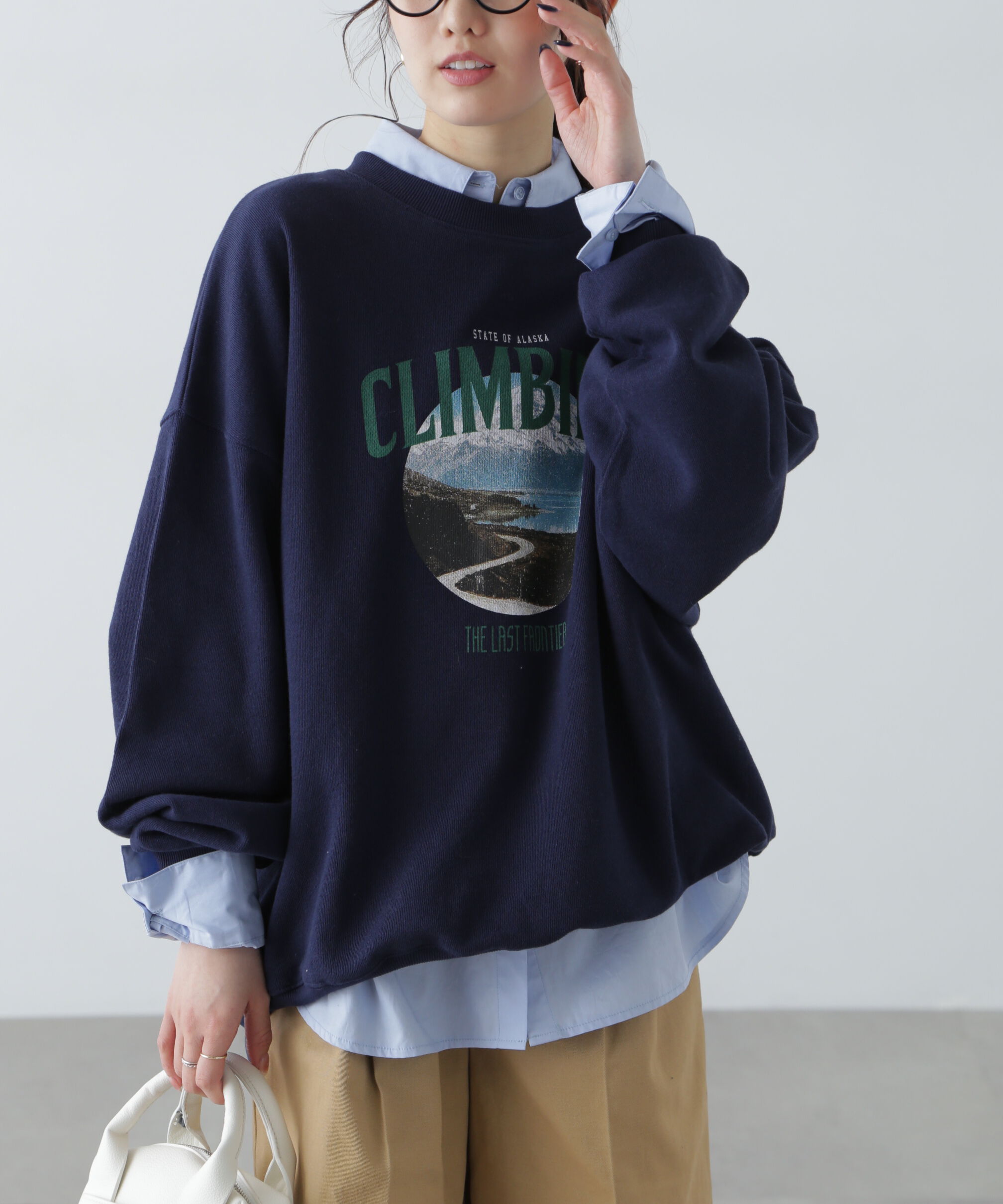  「マウンテンプリントビッグスウェット」|Tシャツ・カットソー|