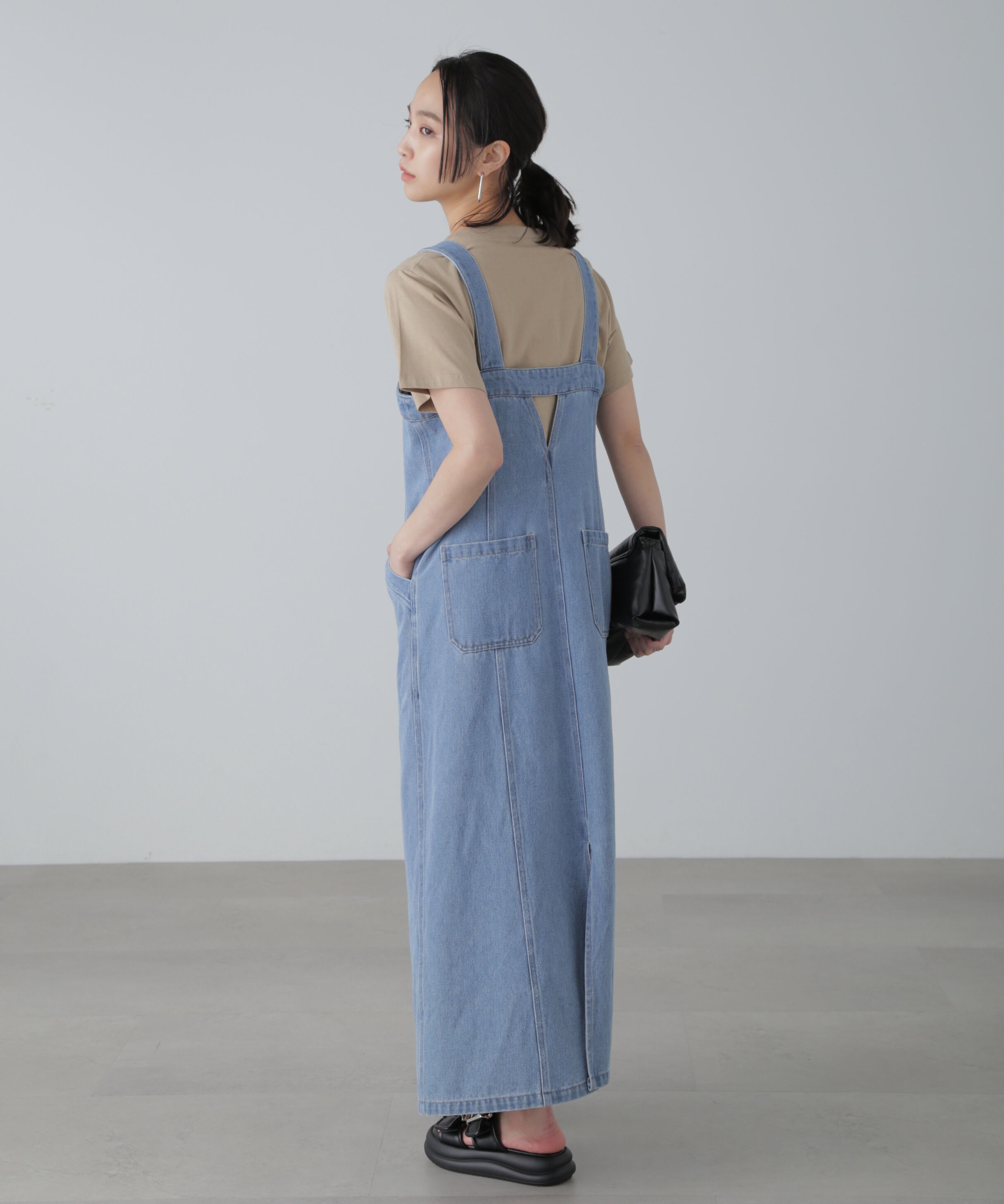  「フロントジップジャンパースカート」|ワンピース|