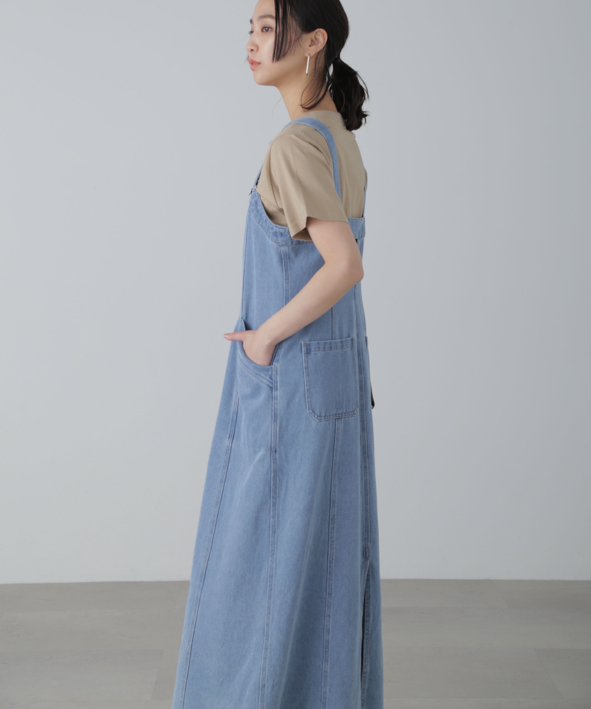  「フロントジップジャンパースカート」|ワンピース|