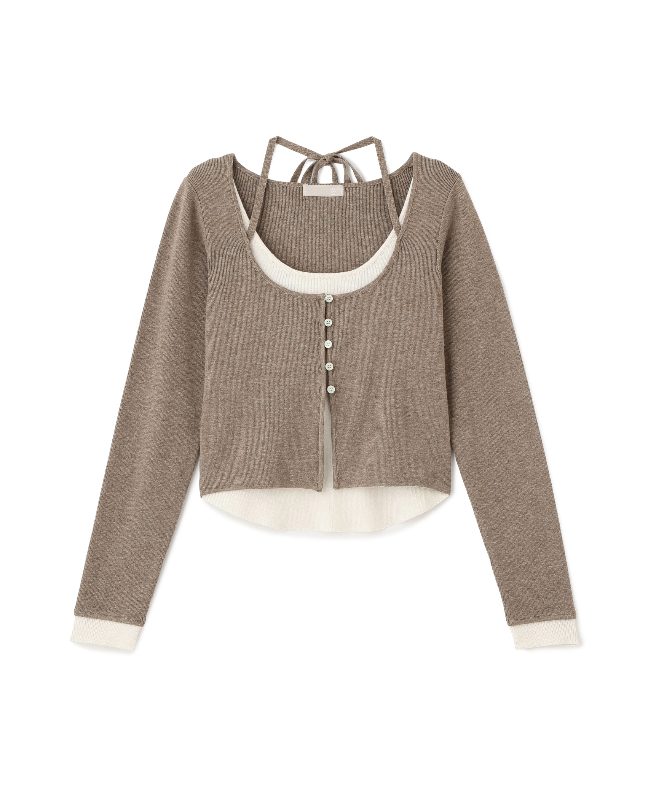  「キャミレイヤードクルーネックニット」|ニット・セーター|