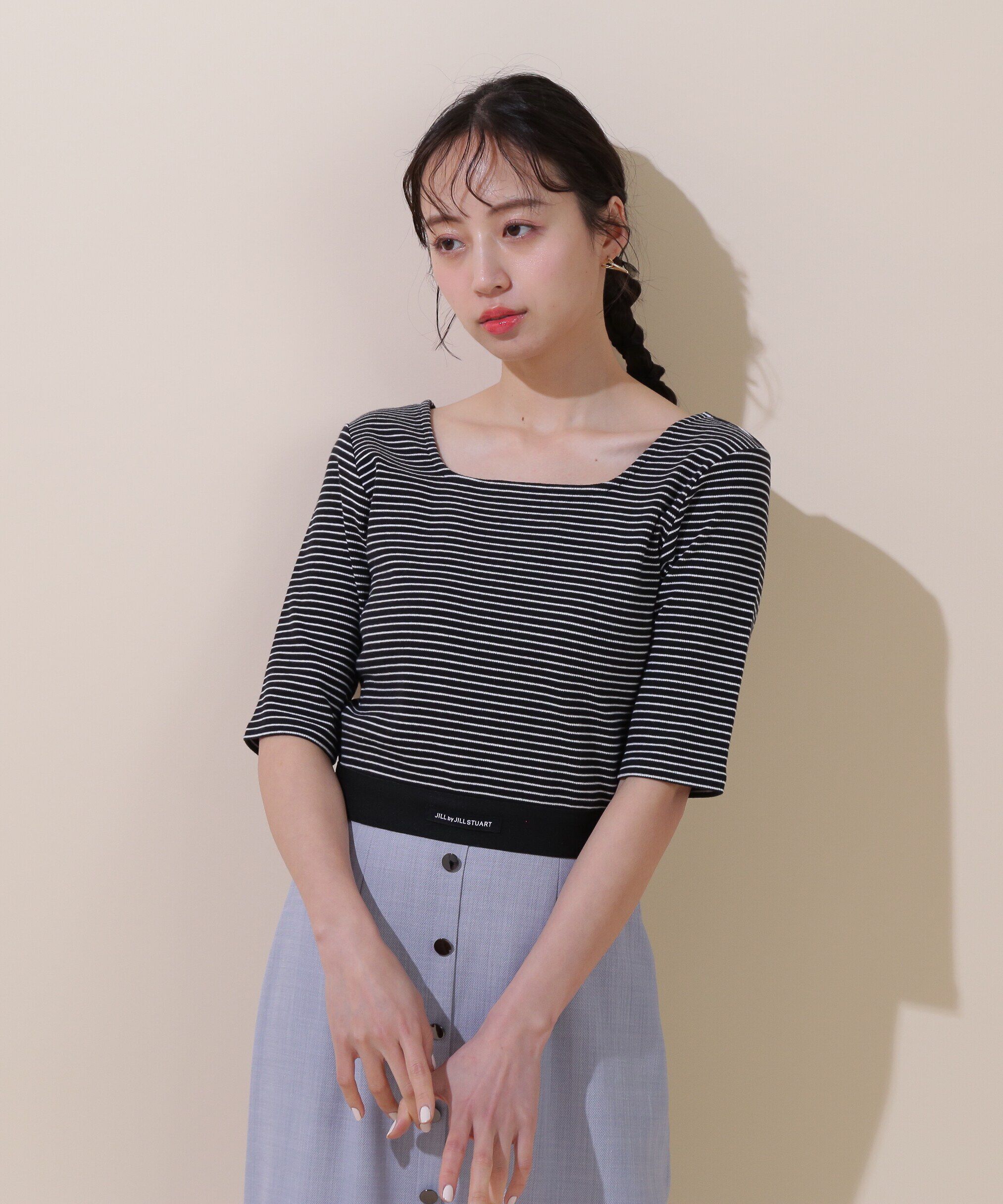  「《JILL by BASIC》ラインゴムＴシャツ」|Tシャツ・カットソー|