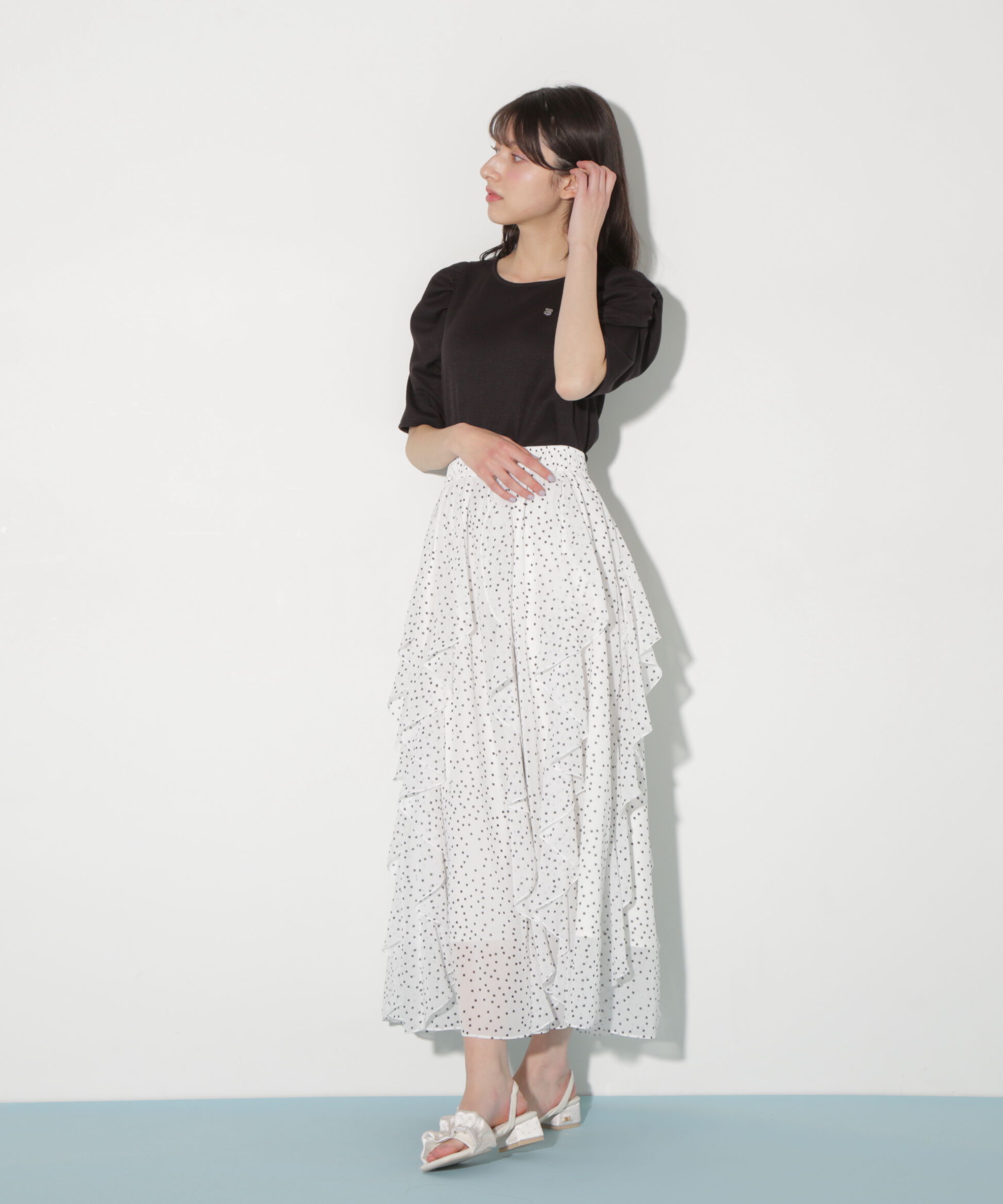  「ティアードラッフルスカート」|スカート|