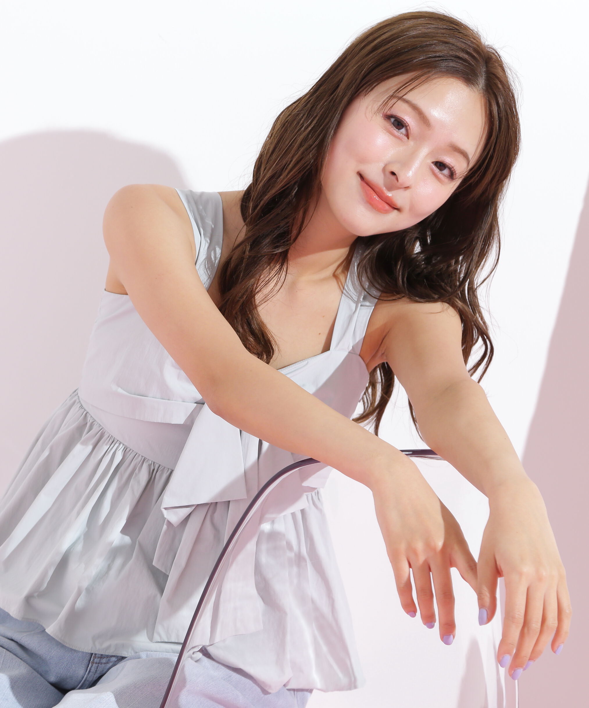  「リボンペプラムブラウス」|シャツ・ブラウス|