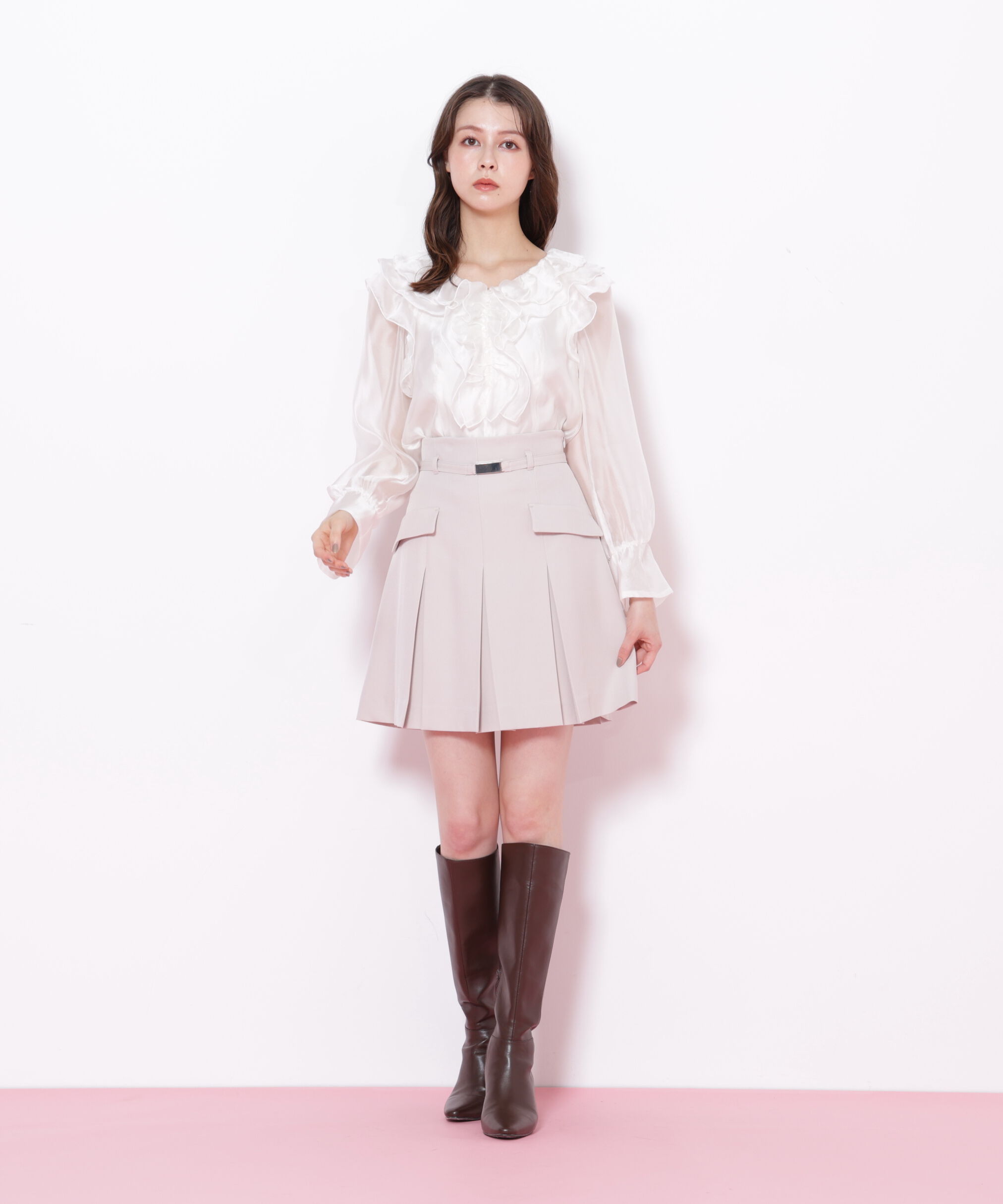  「シアーフリルブラウス」|シャツ・ブラウス|