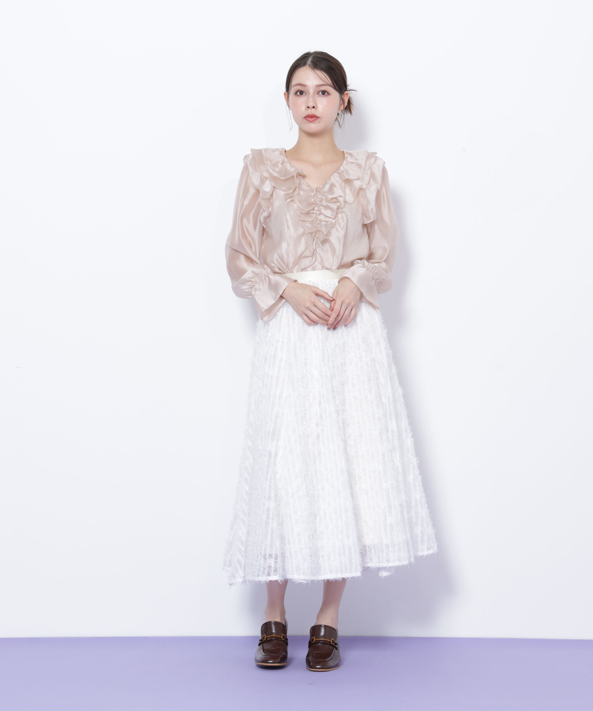  「シアーフリルブラウス」|シャツ・ブラウス|