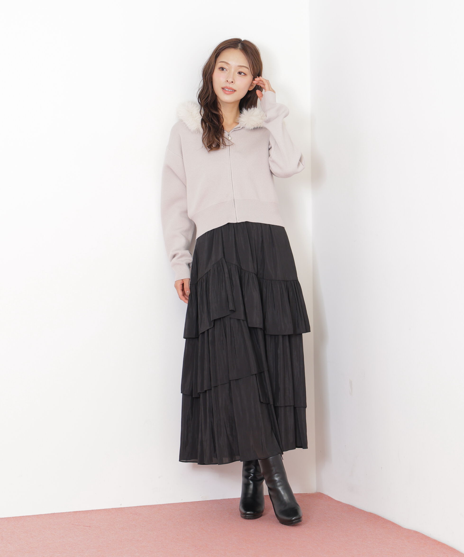  「アシメティアードスカート」|スカート|