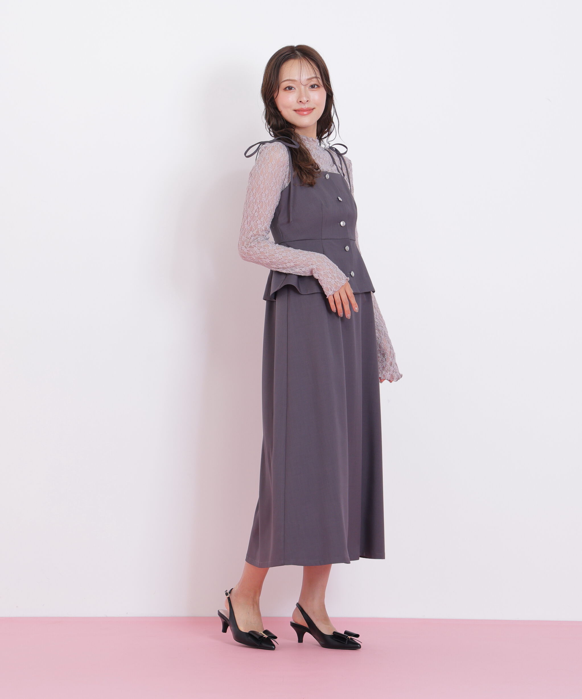  「肩リボンジャンスカ」|ワンピース|