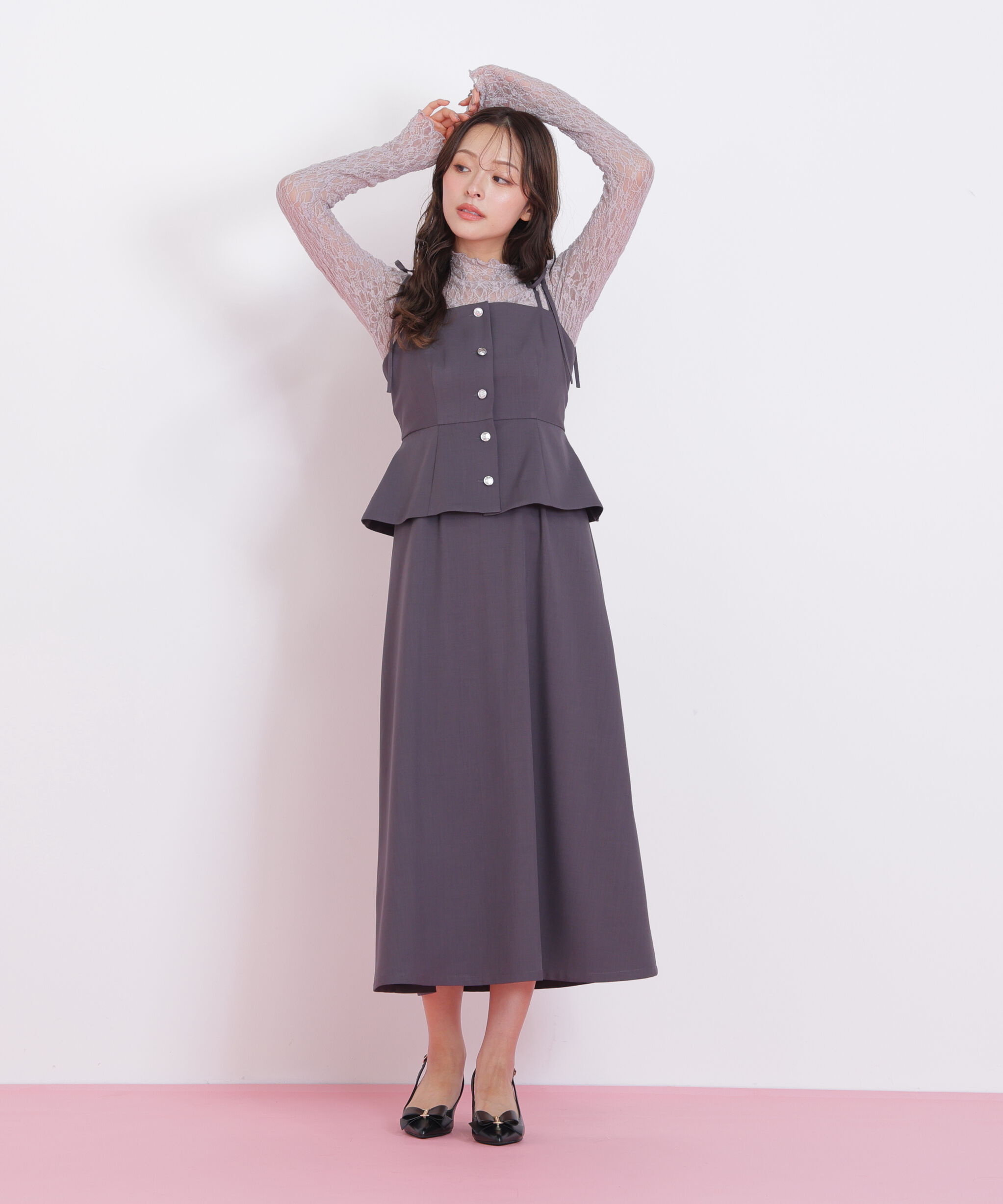  「肩リボンジャンスカ」|ワンピース|