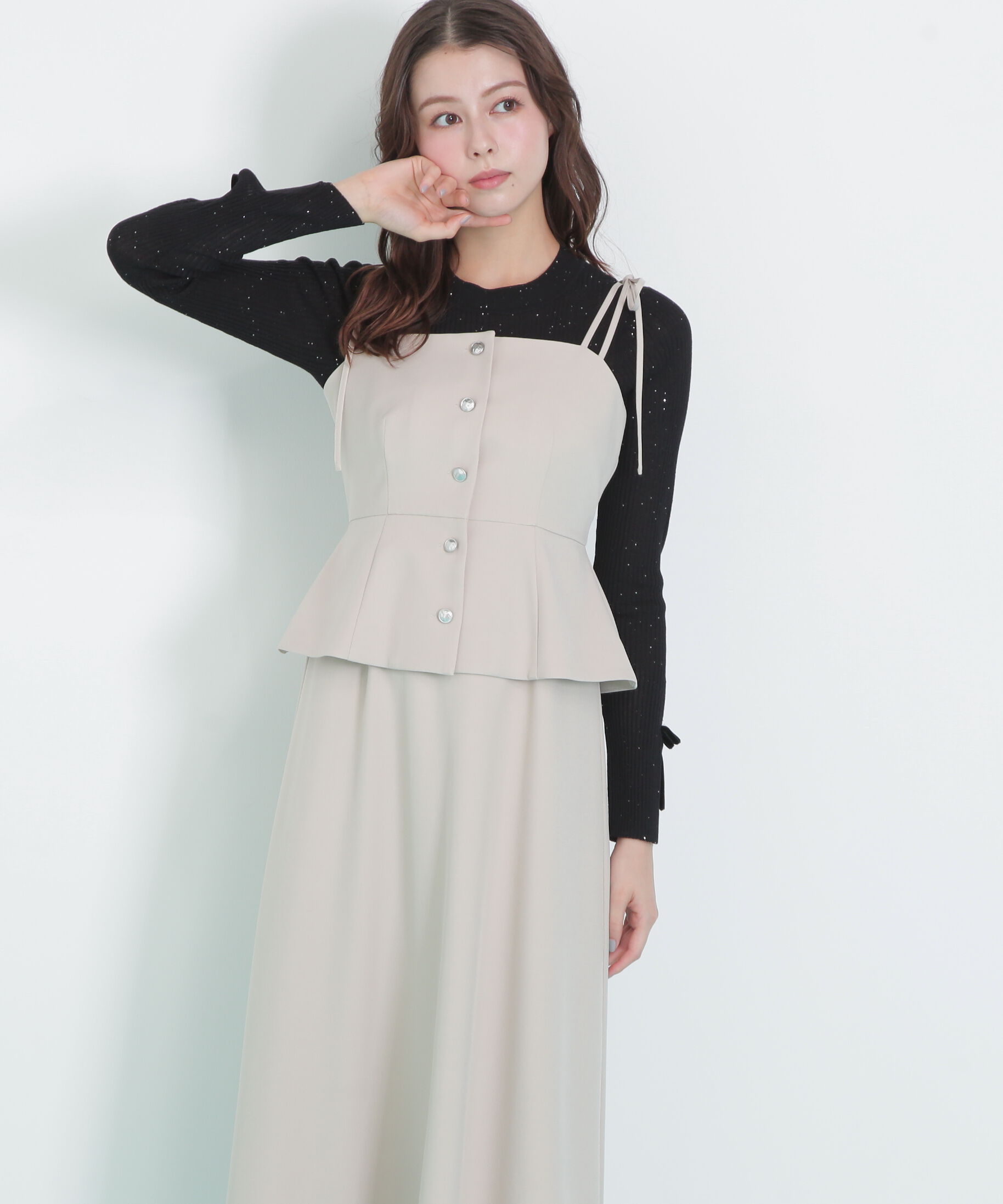  「肩リボンジャンスカ」|ワンピース|