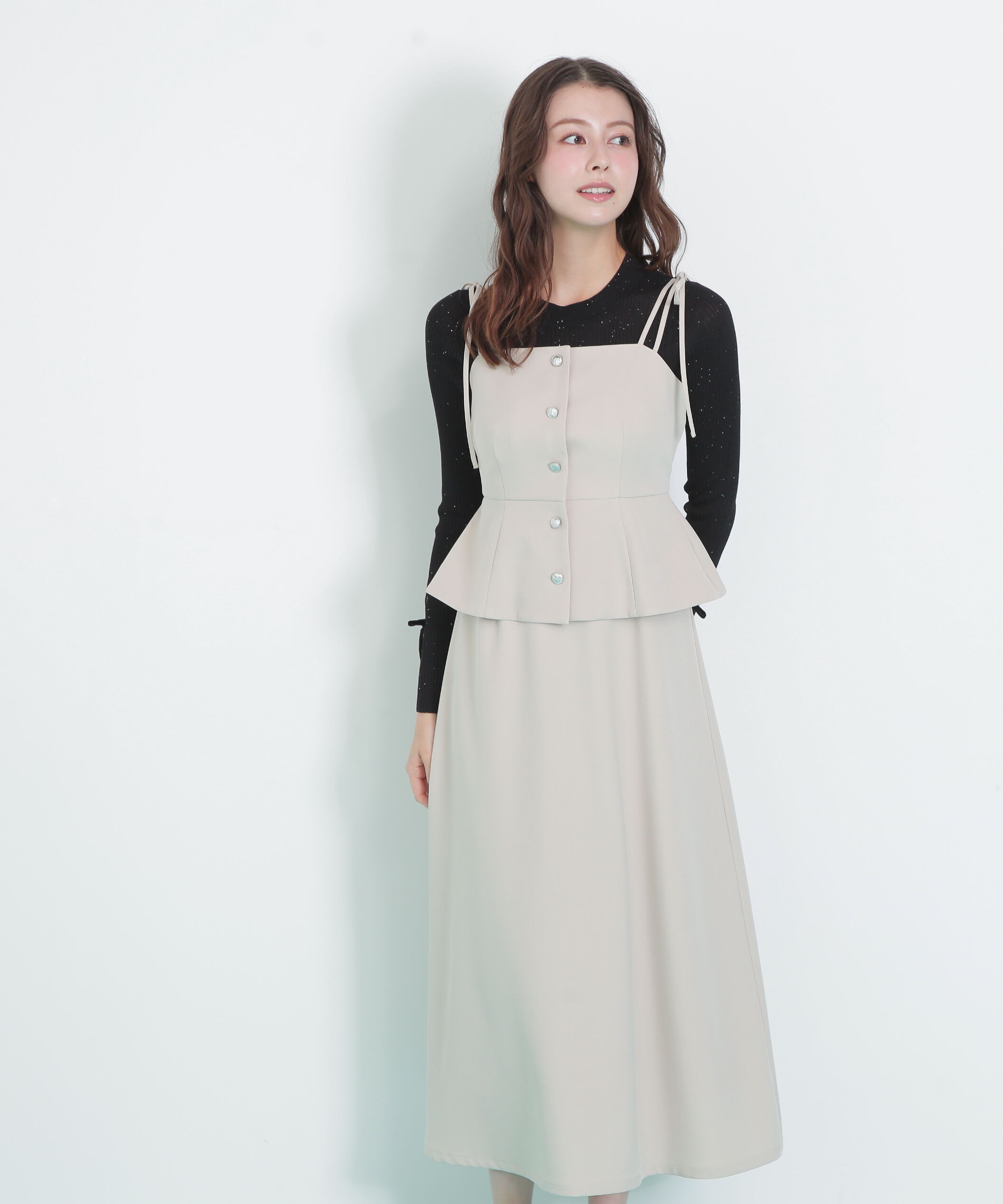  「肩リボンジャンスカ」|ワンピース|