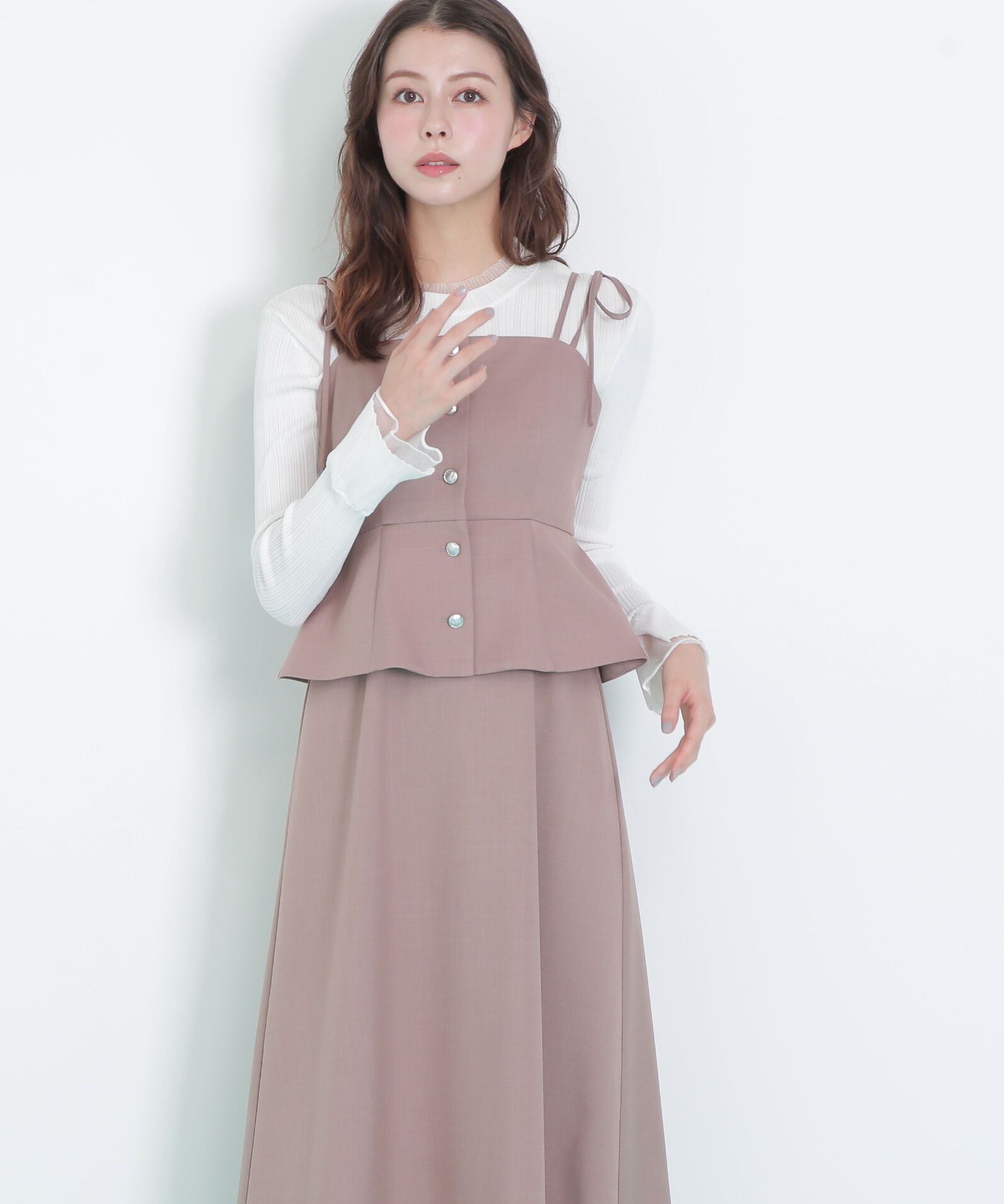  「肩リボンジャンスカ」|ワンピース|