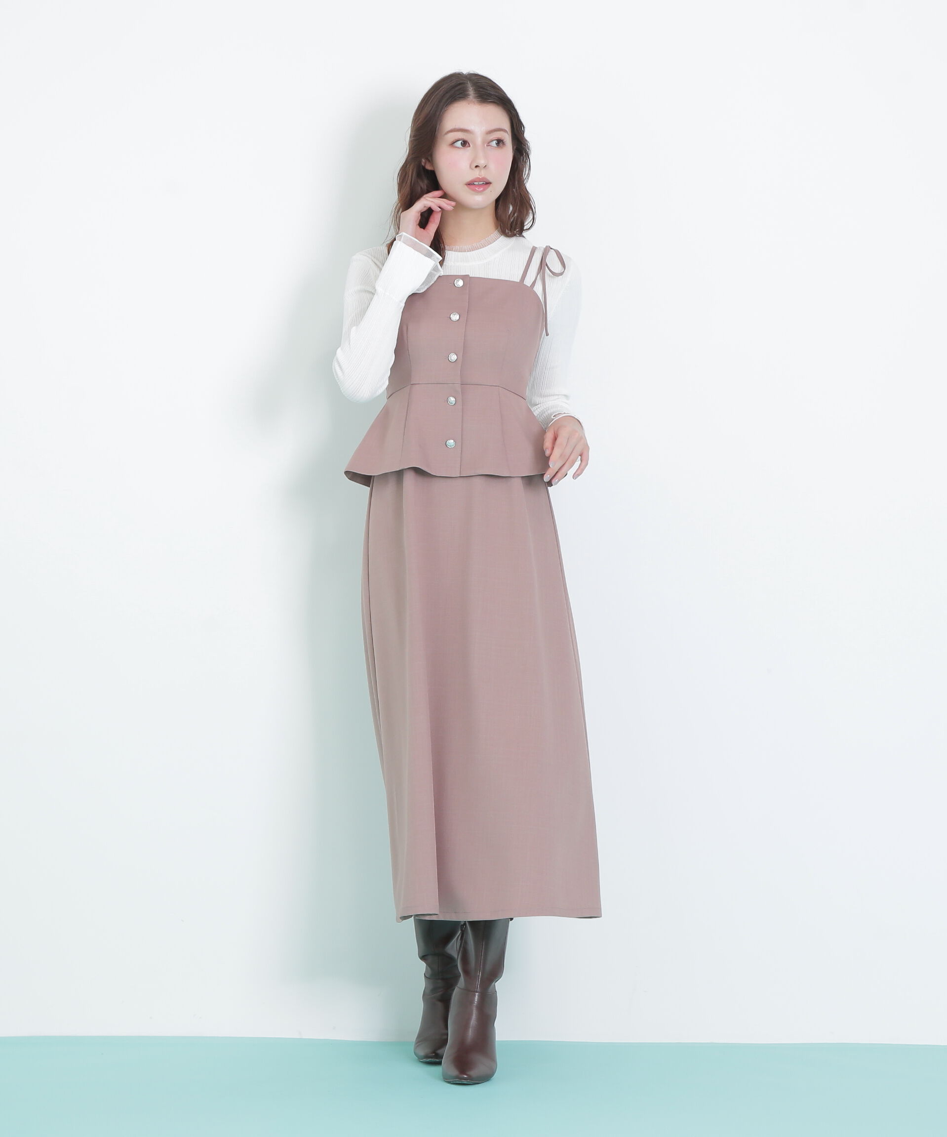  「肩リボンジャンスカ」|ワンピース|