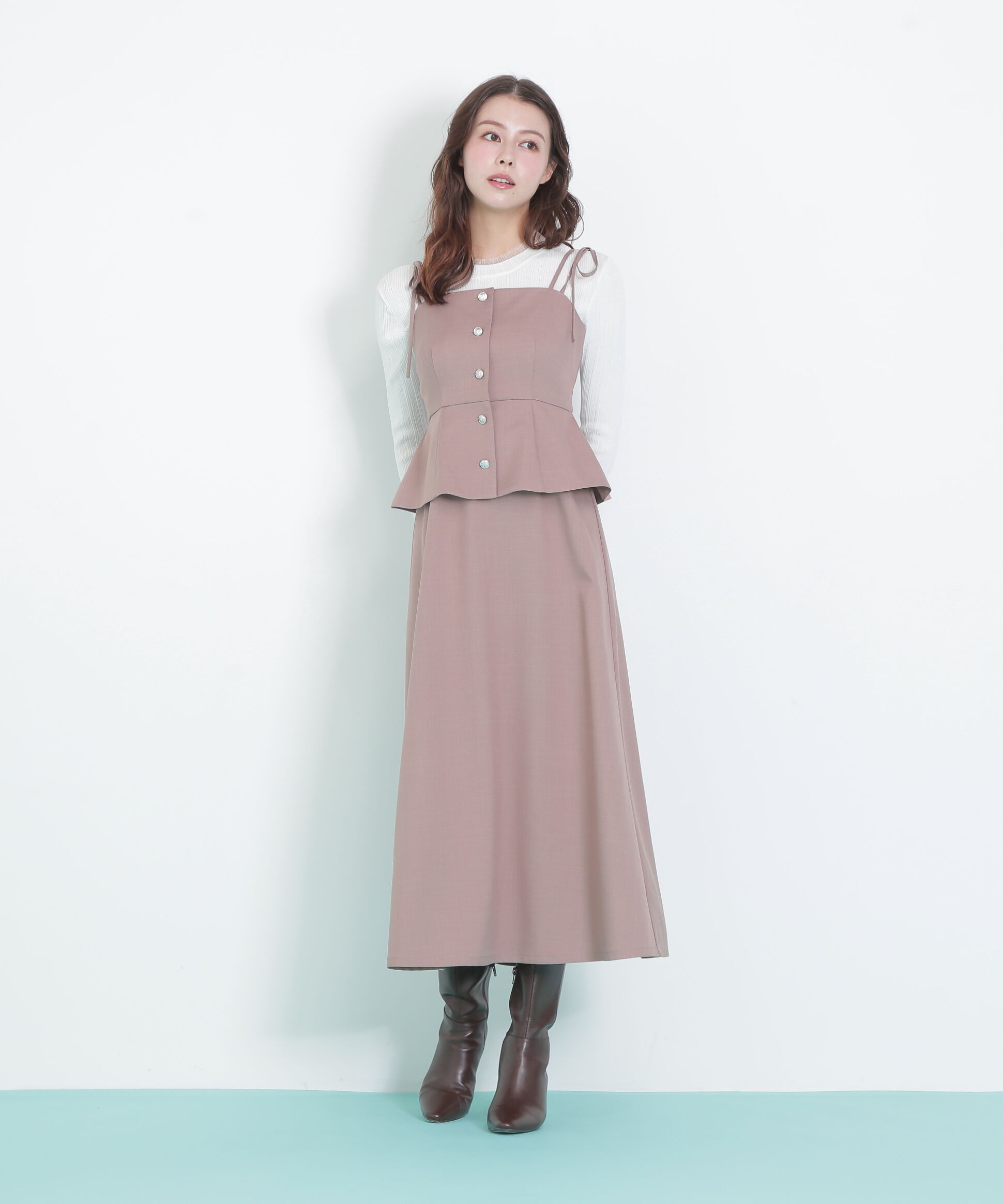  「肩リボンジャンスカ」|ワンピース|