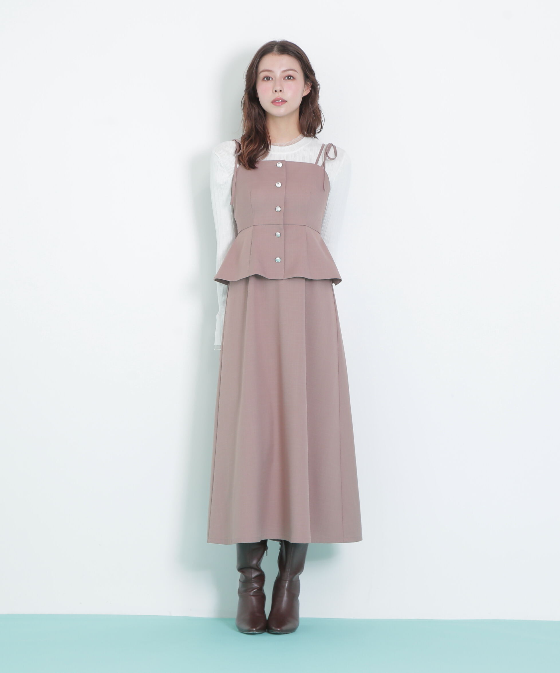  「肩リボンジャンスカ」|ワンピース|