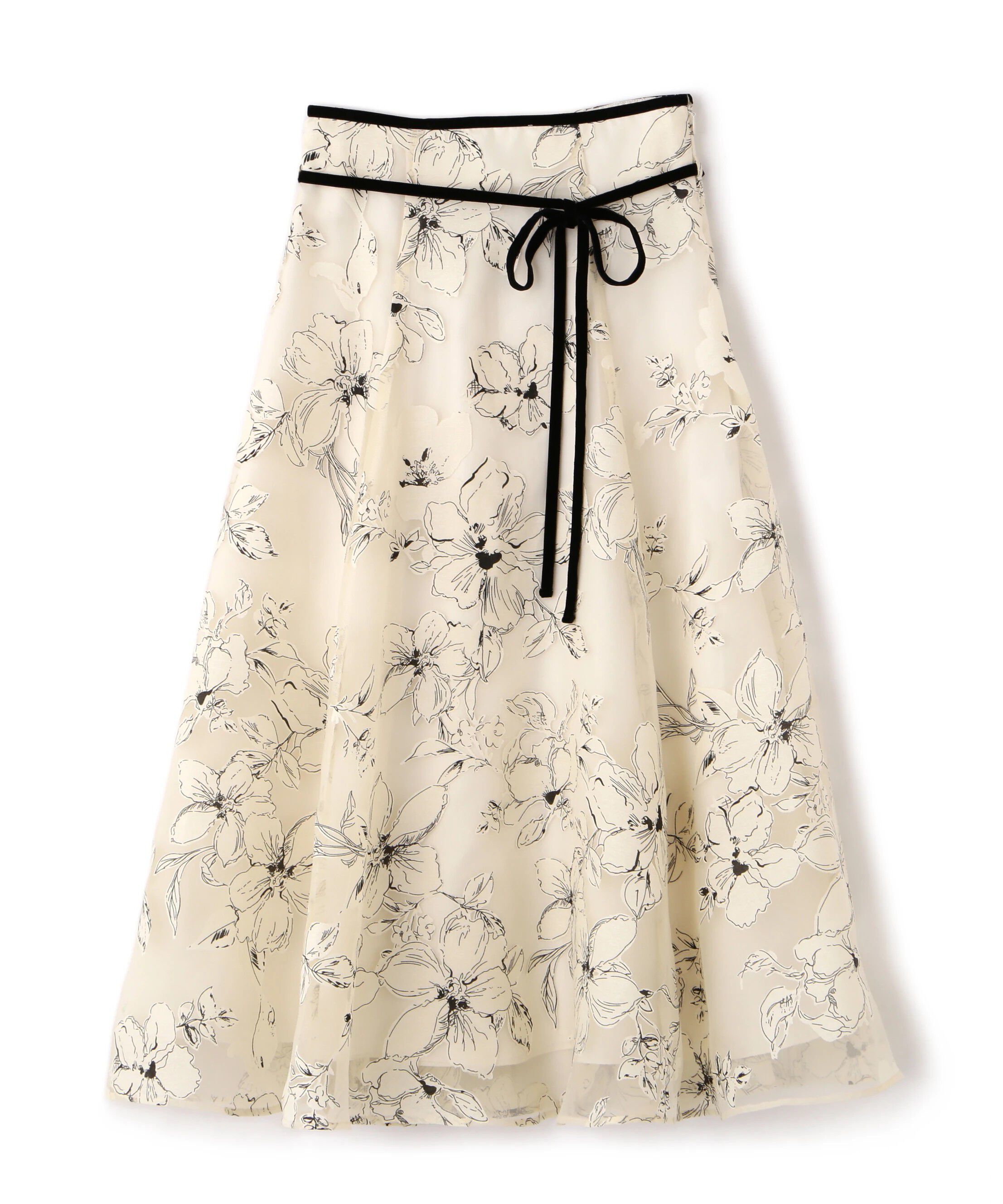  「ベロアリボンオパールフラワースカート」|スカート|