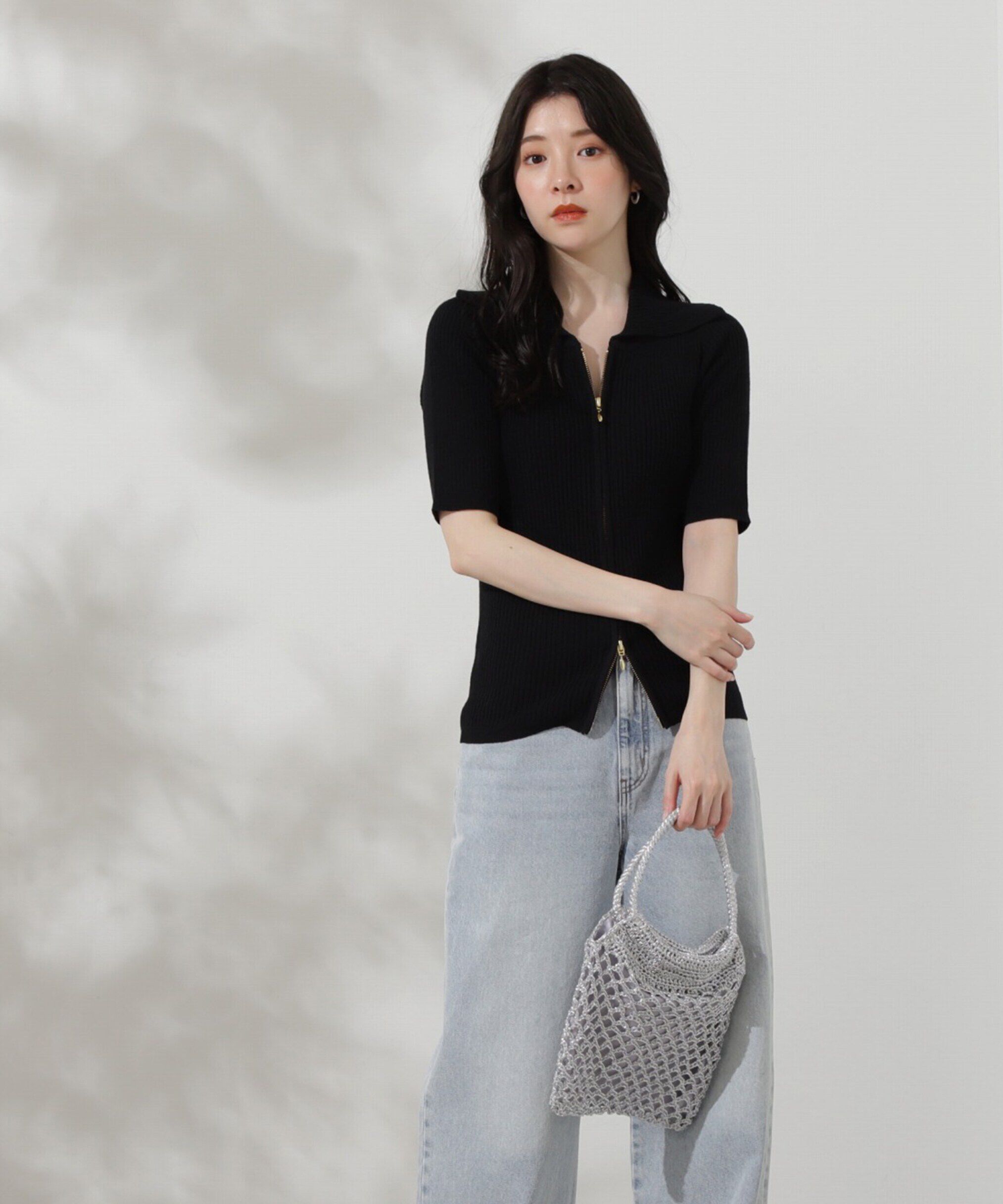 PROPORTION BODY DRESSING「ジップニット 新色カラー：ベージュ、ラベンダー」|ニット・セーター|