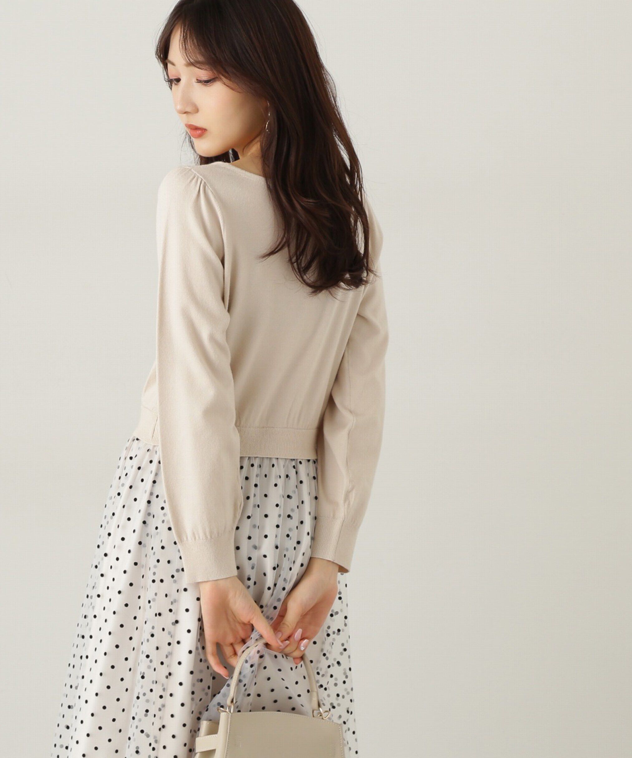 PROPORTION BODY DRESSING「チュールドットドッキングワンピース24AW」|ワンピース|